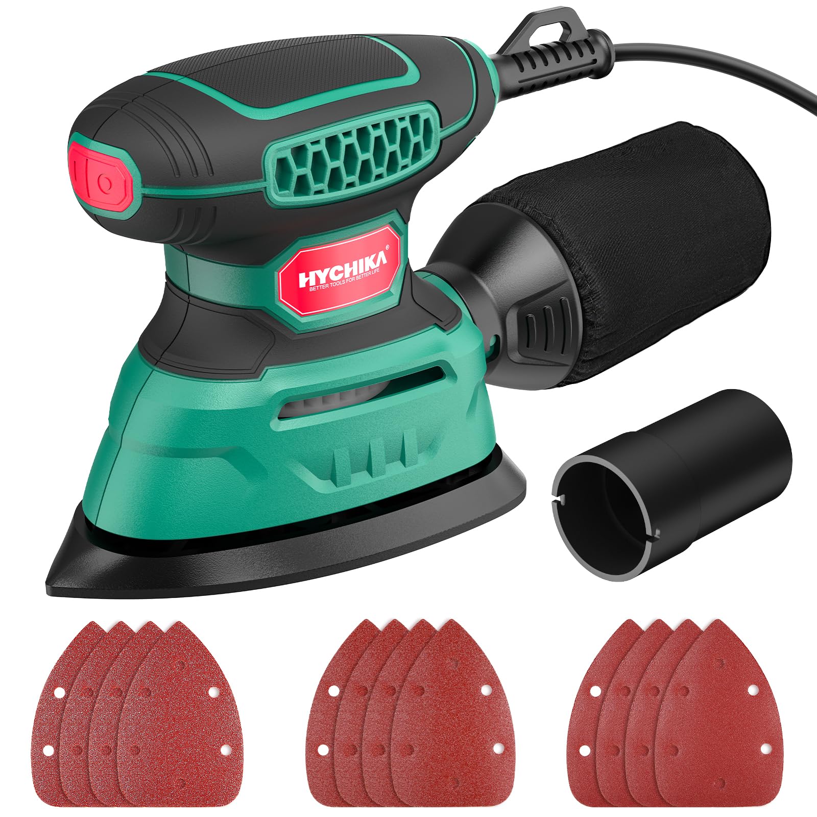 HYCHIKA TX104 - Slīpmašīna kokam 13000 OPM ar putekļu savākšanu, 140W