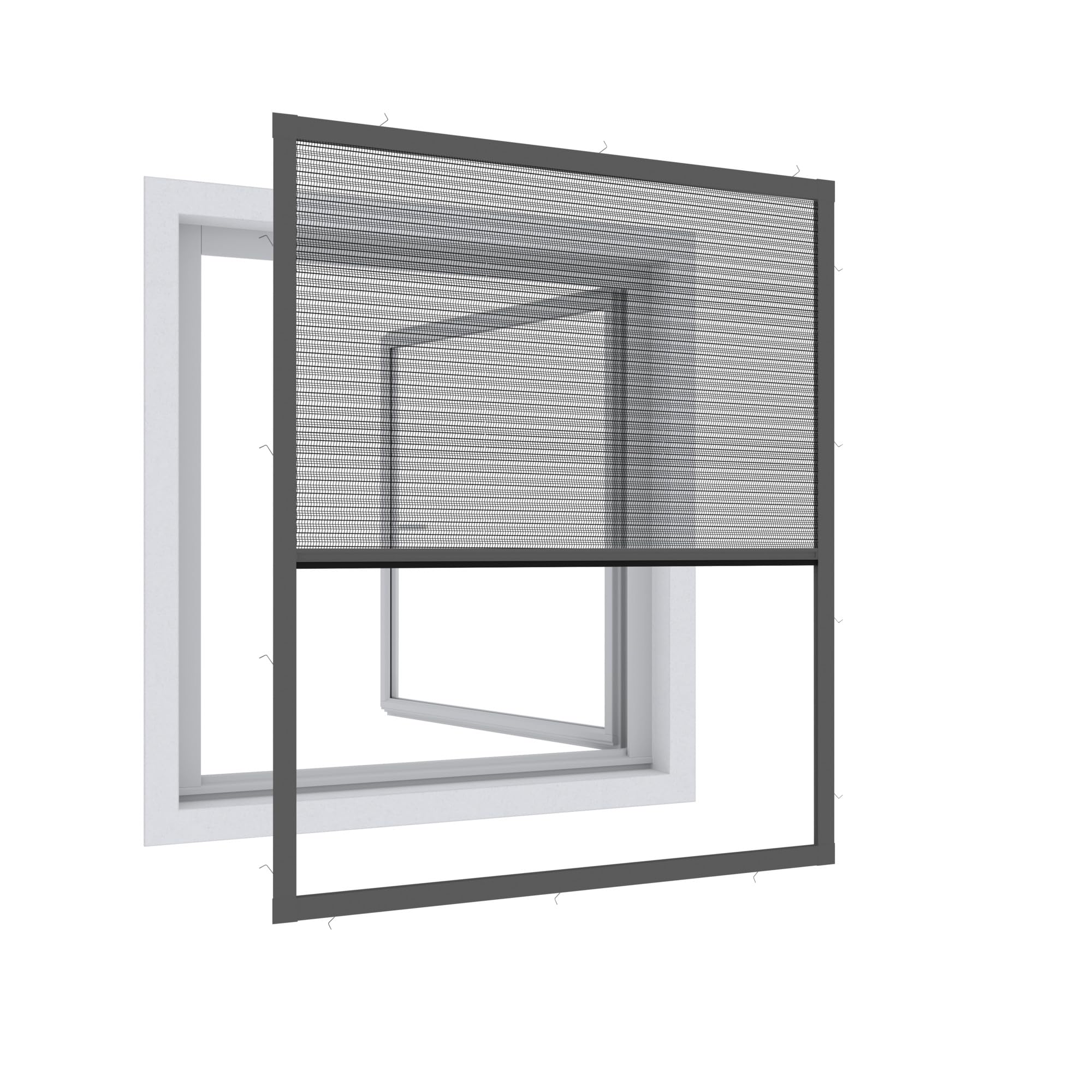 Windhager 03245 - Insektu aizsargtīkls logam bez urbšanas, 150x130 cm, antracīts