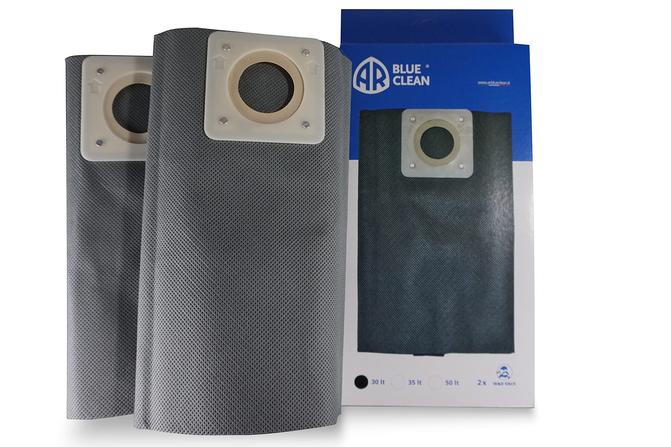 AR Blue Clean - Mazgājami auduma filtru maisiņi 30 L,  cietvielu un šķidrumu putekļsūcējiem