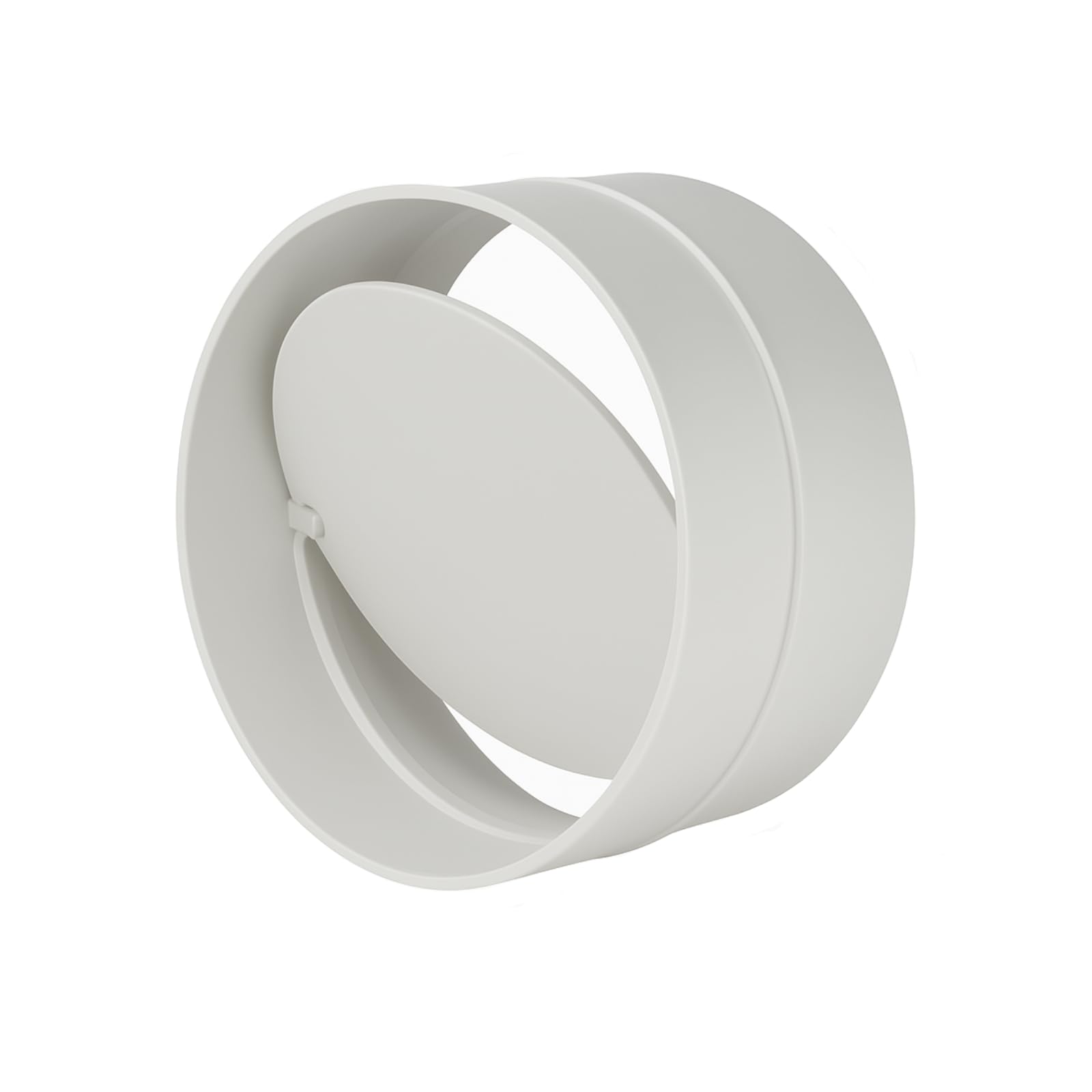 MKK KO100-22 - Savienotājs ar atplūdes vārstuļu ventilācijas caurulei, apaļš kanāls, diametrs 100 mm, balts
