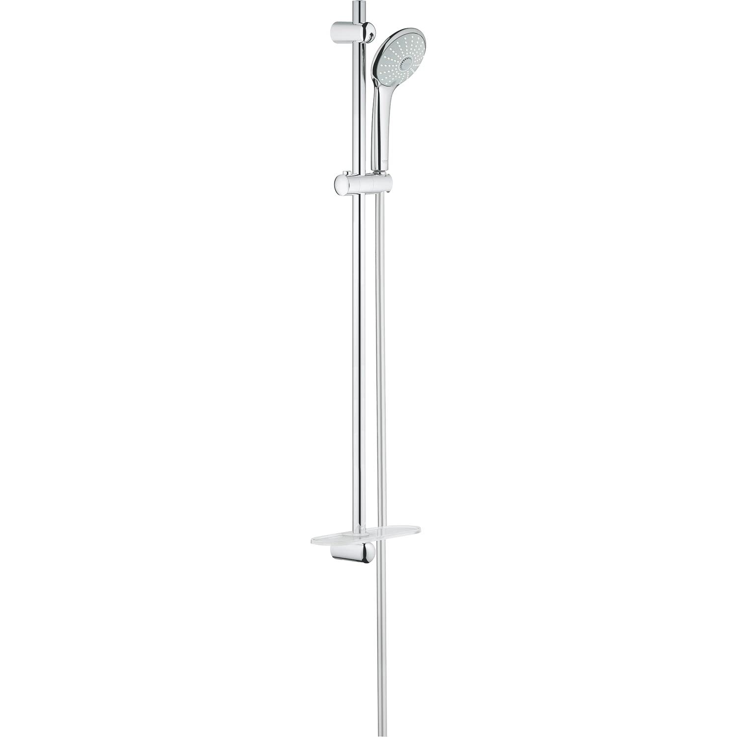 GROHE 27226001 - masāžas dušas komplekts ar stieni, šļūteni un plauktiņu, hroms