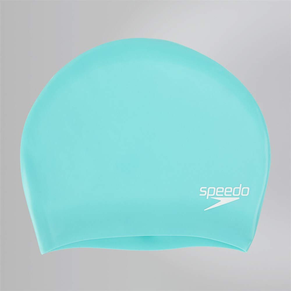 Speedo - Peldcepure gariem matiem bez raušanas, silikona, gaiši zila