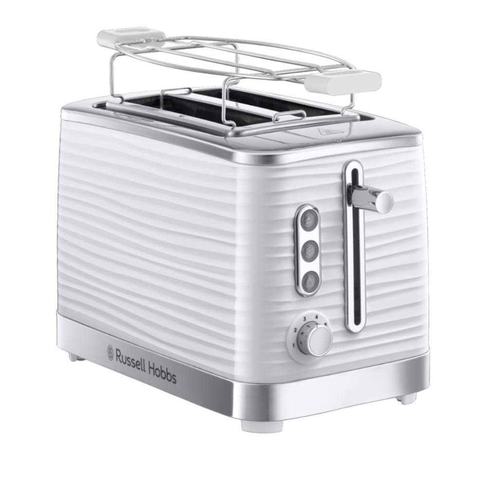 Russell Hobbs Inspire 24370-56 - tosteris ar 2 plašiem slotiem un spīdīgu virsmu, 1050 W