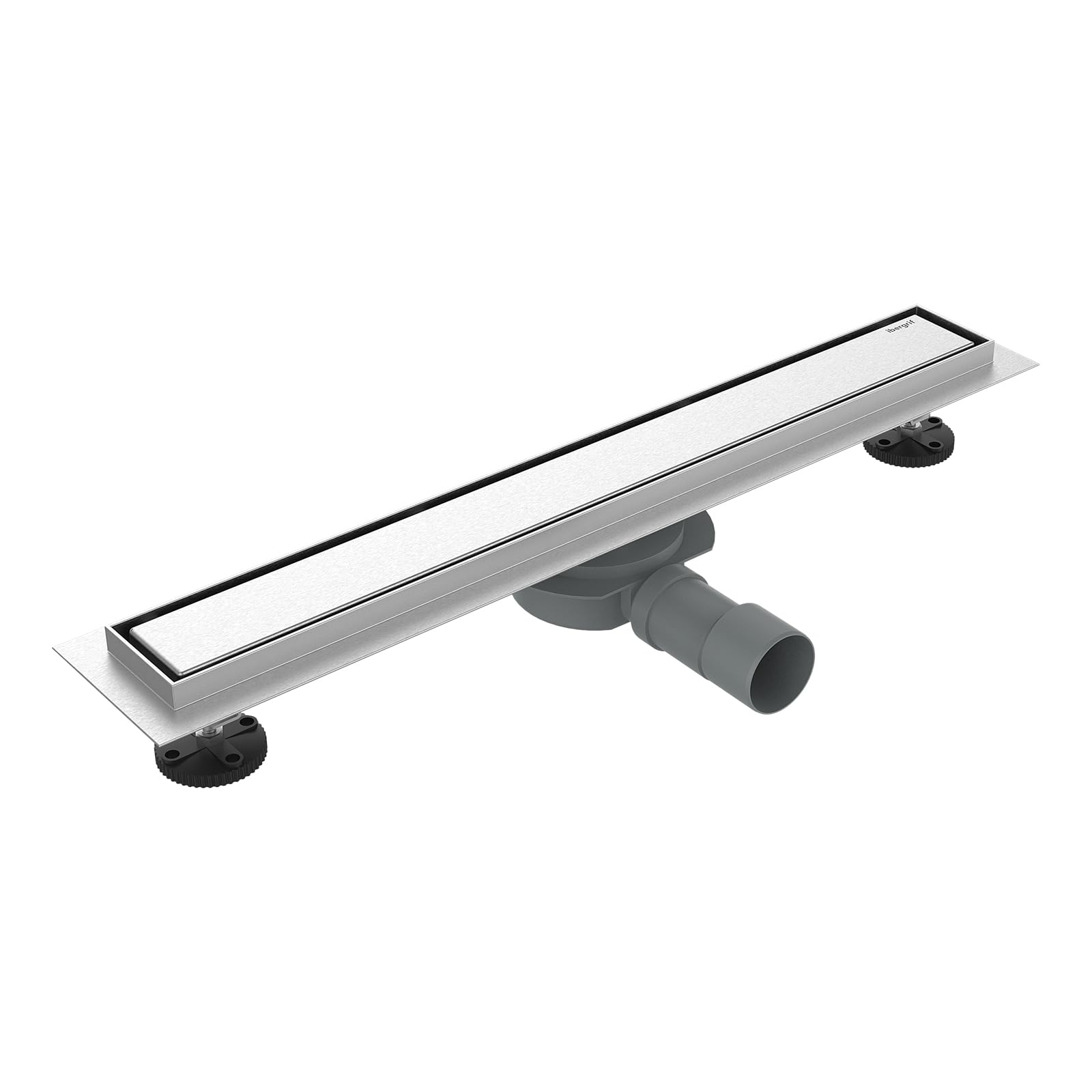 Ibergrif M42001-80 - nerūsējošā tērauda dušas noteka ar smaku izolējošu dušas noteku un matu filtru, 80 cm