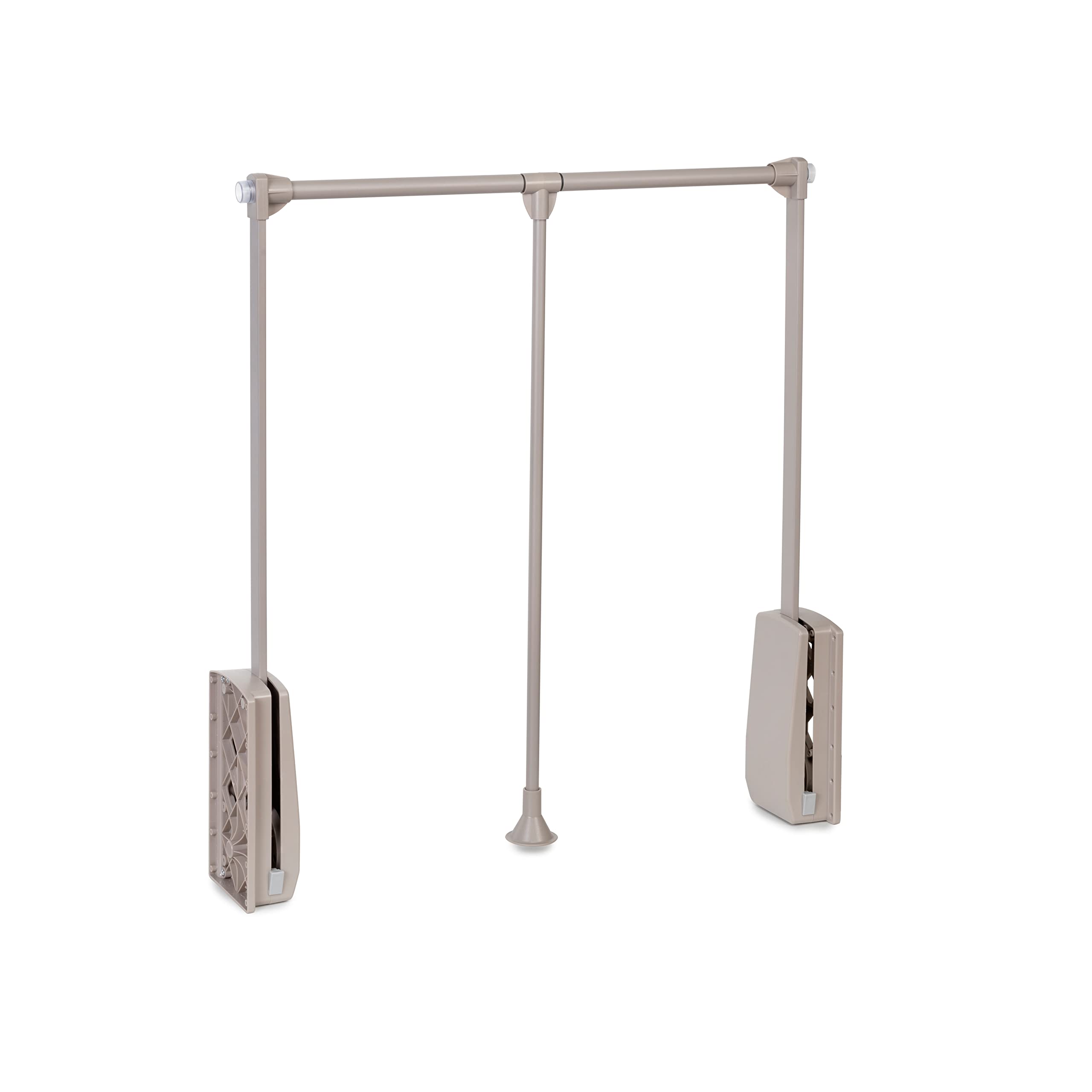 Emuca 9283949 - Izvelkamais drēbju pacēlājs skapim 830–1150 mm platums, sānu montāža, tērauda pelēks