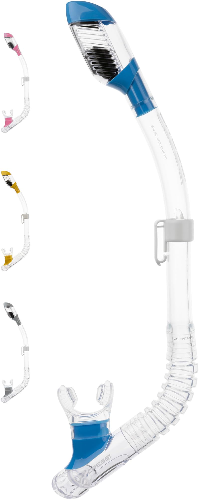Cressi Minidry ES258820 - Bērnu snorkelis ar dry vārstu un elastīgu šļūteni