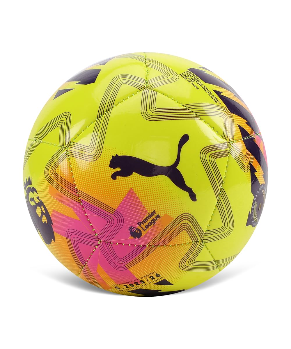 Puma Orbita Premier League 2025/26 - Mini futbola bumba, neona dzeltena