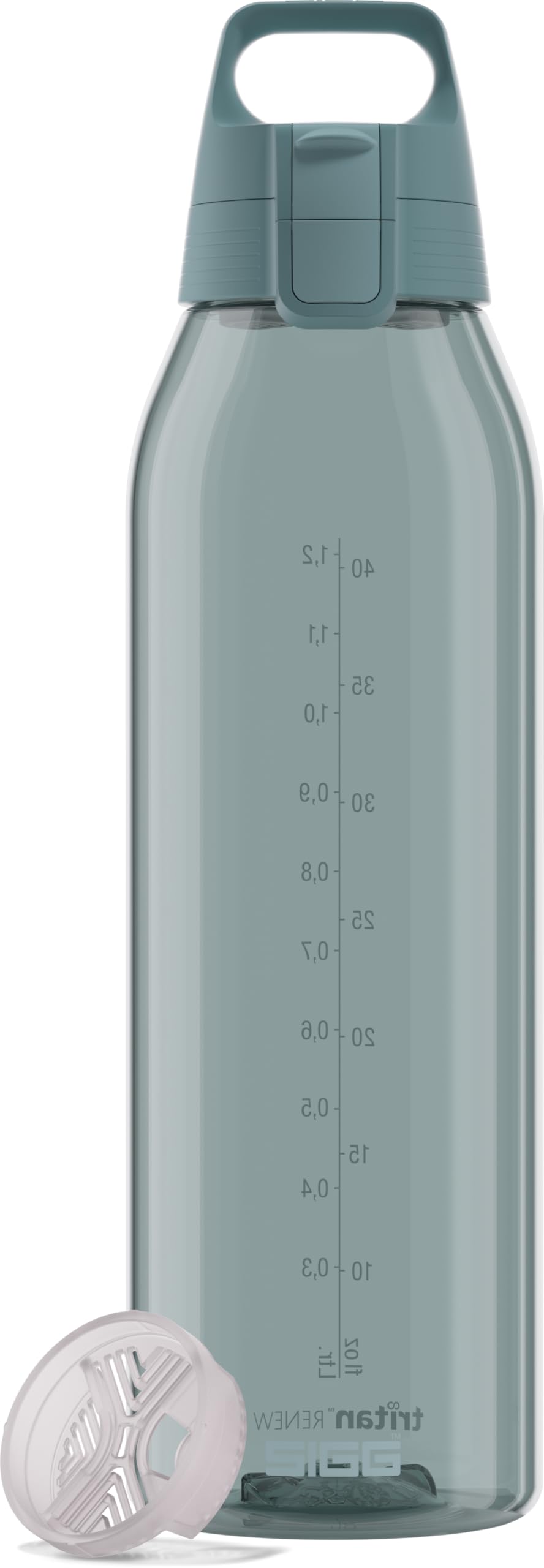 Sigg Tritan 6206.90 - Sporta pudele ar sietu un tilpuma skalu, 1,5 l