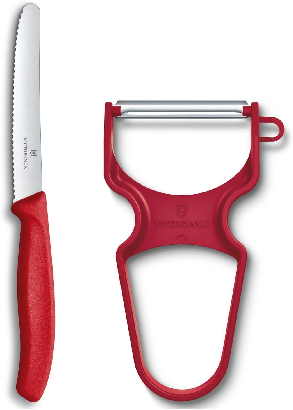 Victorinox Swiss Classic - dārzeņu naža un mizotāja komplekts, 2 daļas, sarkans