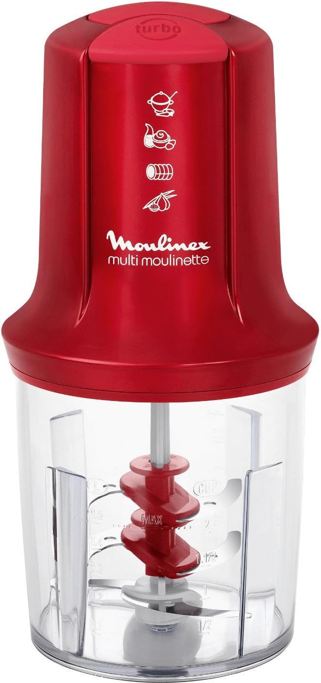 Moulinex AT714G32 multi mill - elektriskais pārtikas smalcinātājs ar 3 asmeņiem, 500 W, 0,5 L