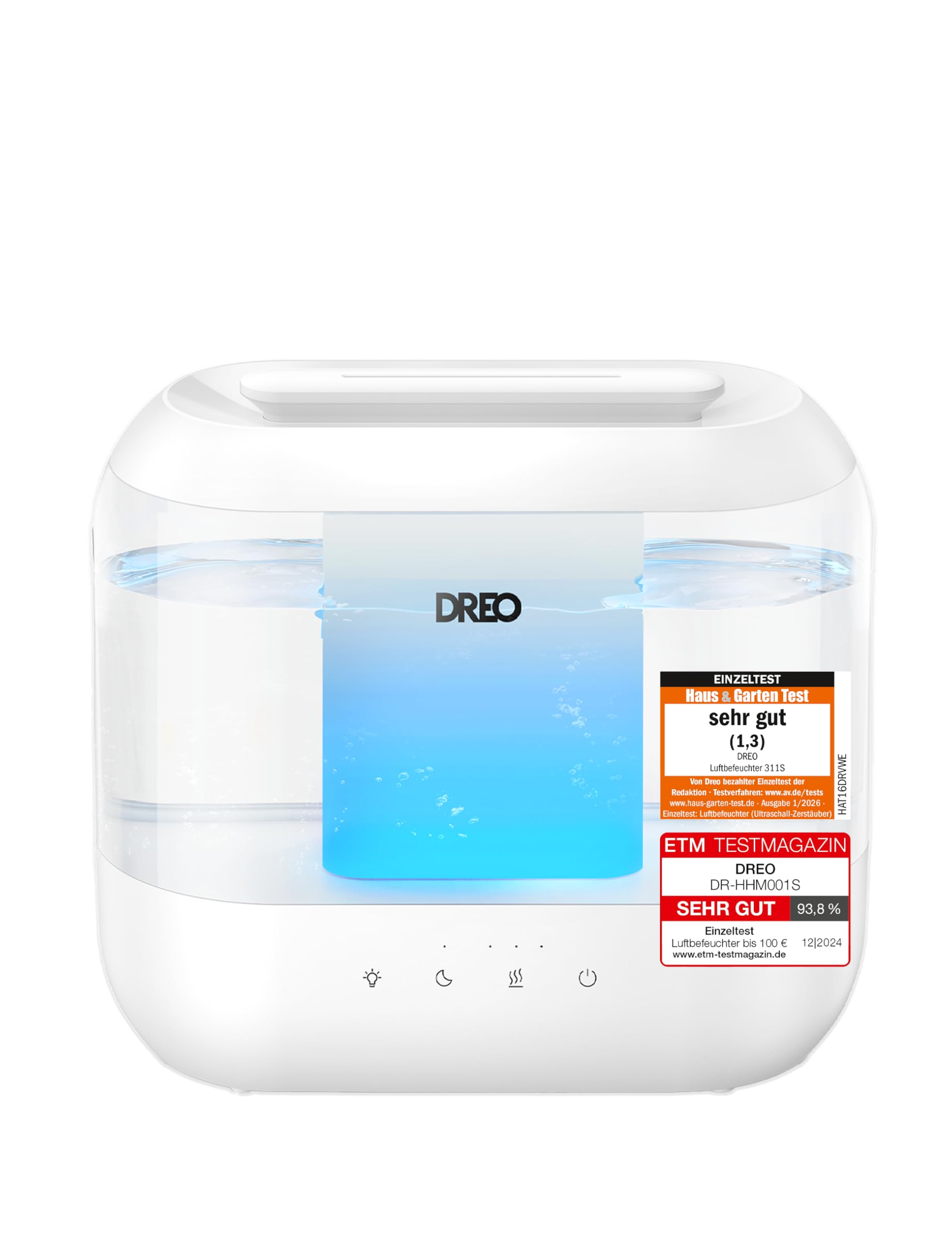 Dreo DR-HHM001 - ultraskaņas gaisa mitrinātājs ar vēsu miglu, 4L