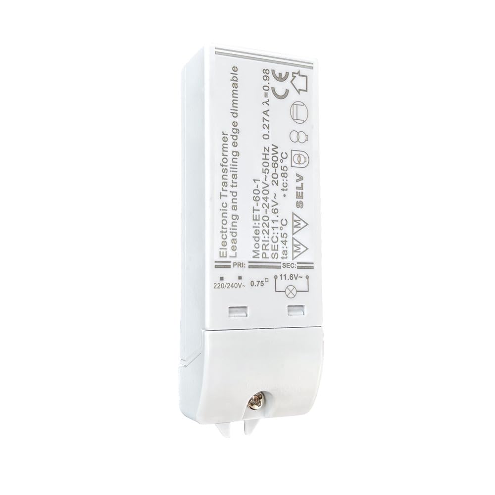 Tibelec - elektroniskais transformators halogēnlampām, 12 V, 60 W