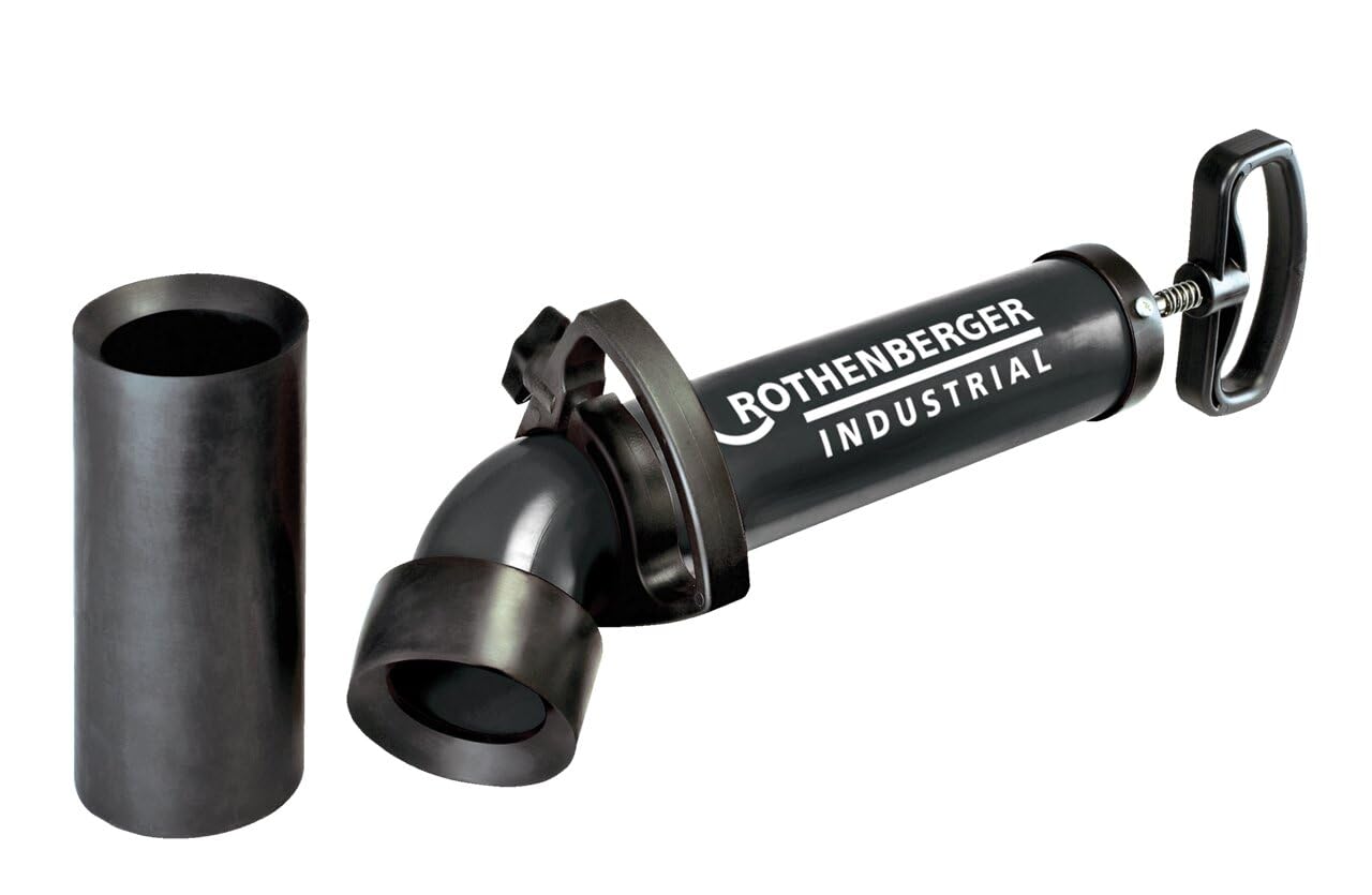 Rothenberger RoPump Power - Cauruļu tīrītājs ar sūkšanas un spiediena darbību, 2 adapteri