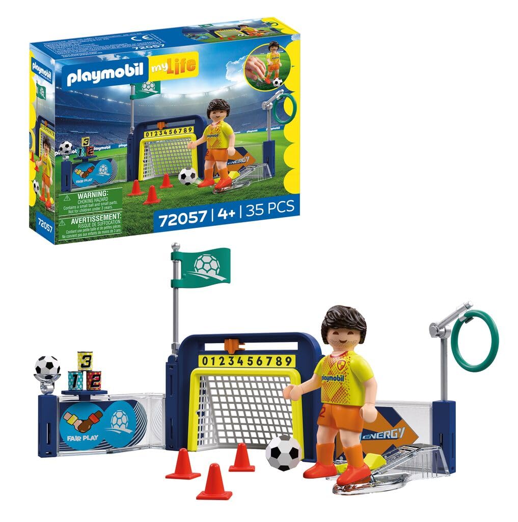 Playmobil My Life 72057 - Futbola treniņu stacija ar vārtu sienu un šaušanas mehāniku no 4 gadiem