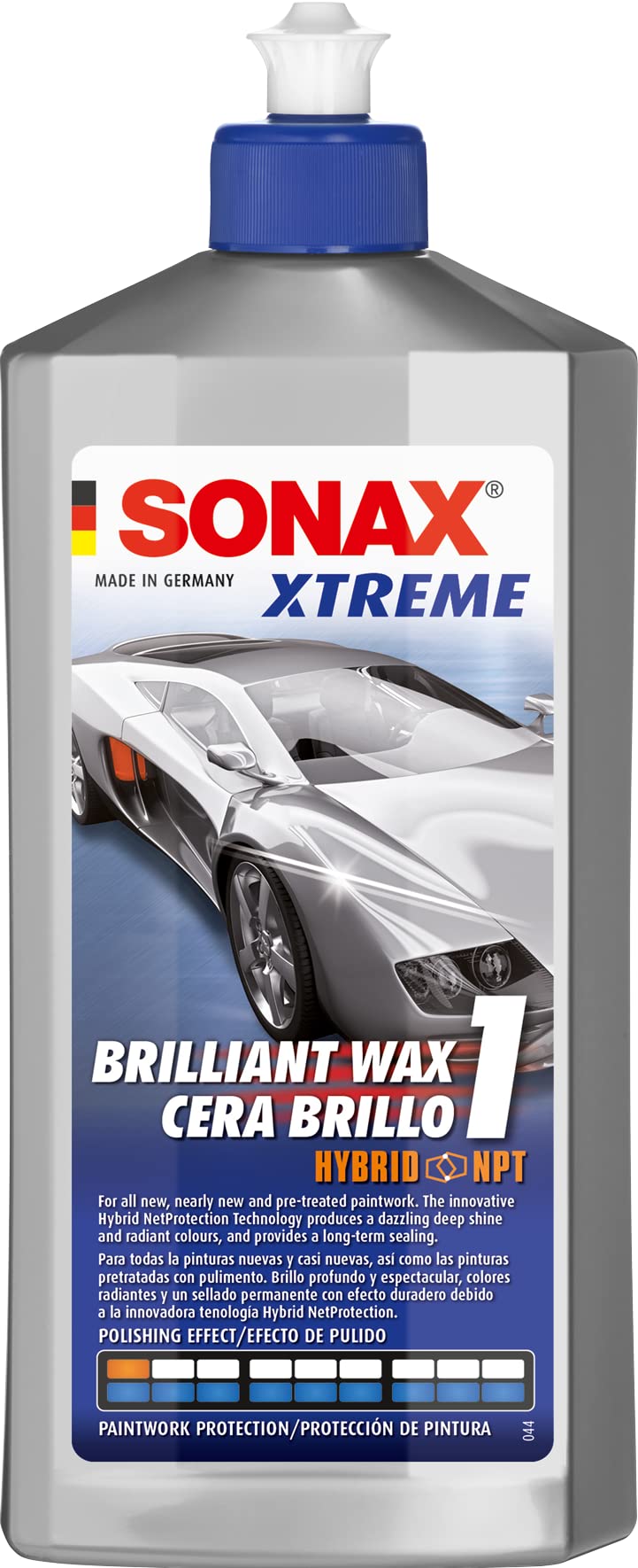 Sonax Xtreme BrilliantWax 1 Hybrid NPT - šķidrais vasks auto, lakotām virsmām 500 ml