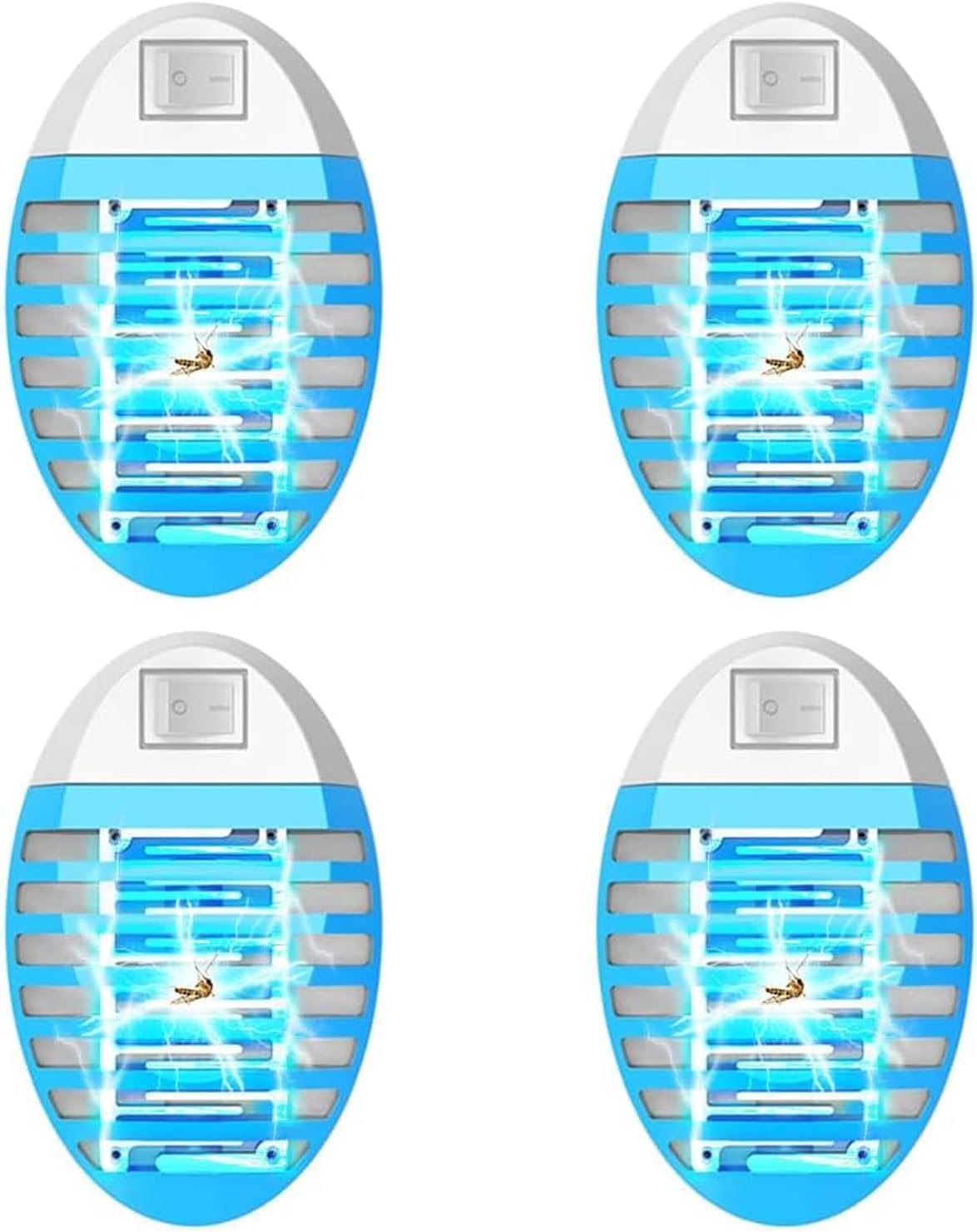 Elektriskā moskītu lampa ar gaismu iekštelpu un āra lietošanai 4 gab. iepakojumā