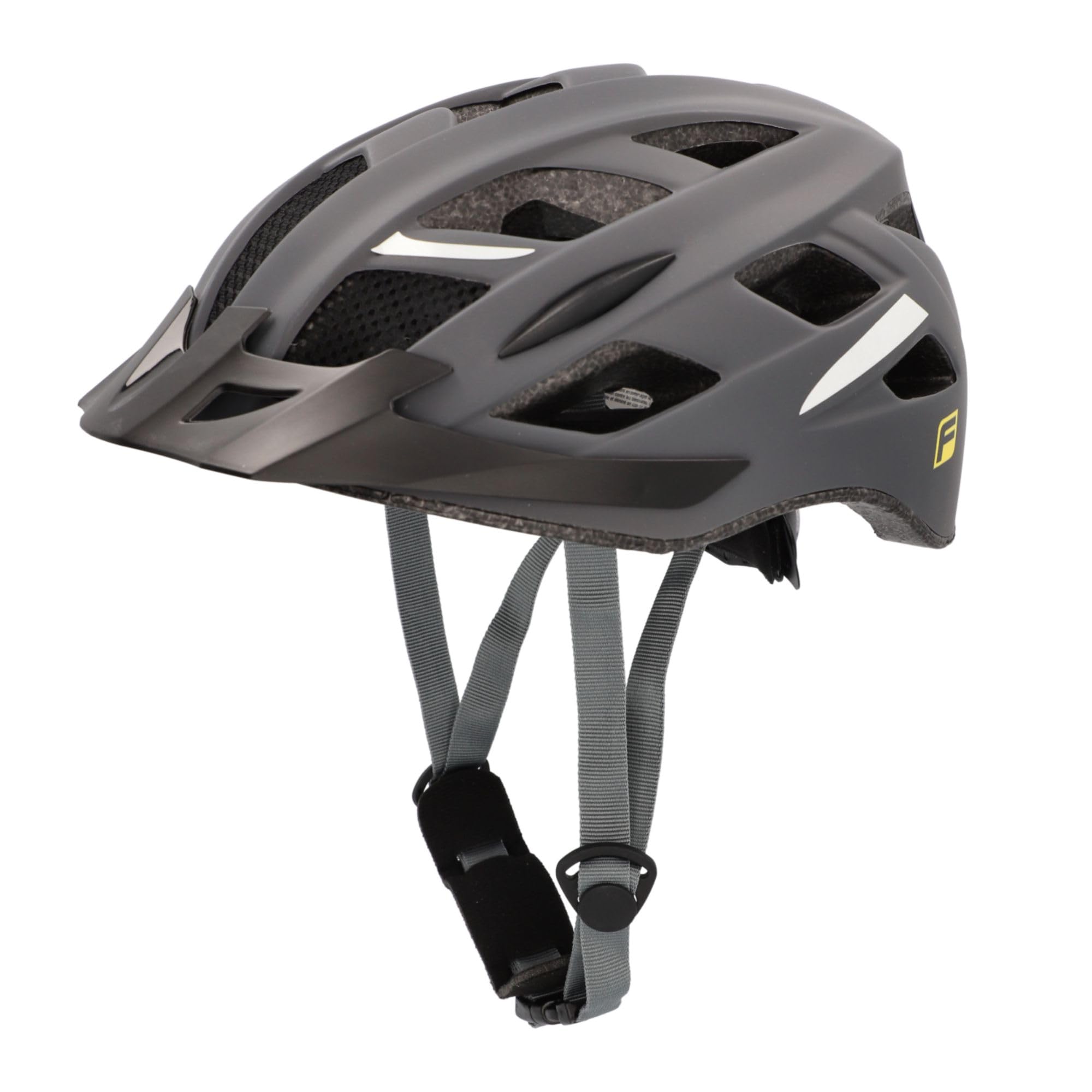 Fischer Urban 86723 - Velosipēda ķivere ar apgaismotu iekšējo regulēšanas sistēmu, pelēkā krāsā, SM, 52–59 cm