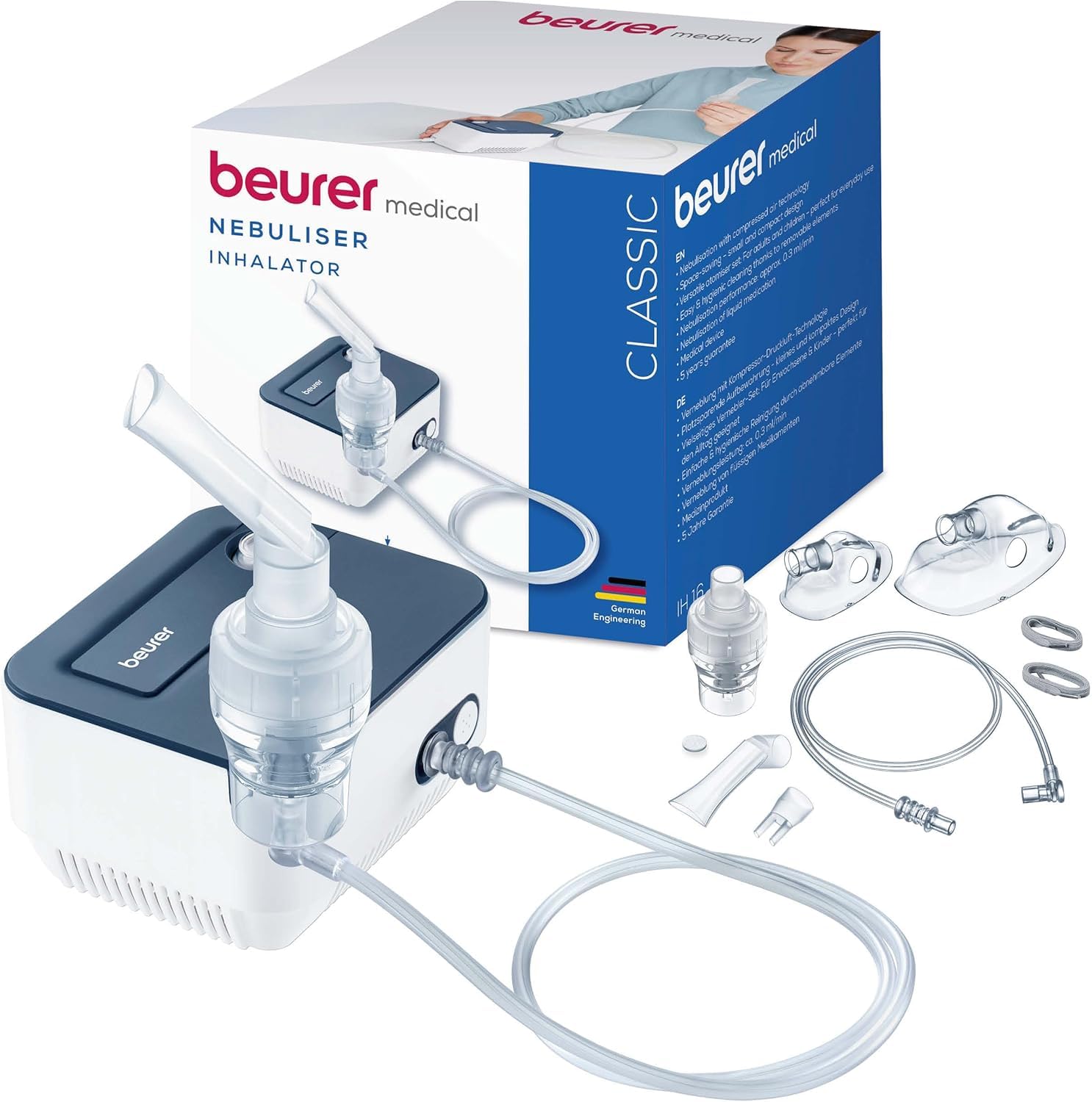 Beurer IH 16 - inhalators bērniem un pieaugušajiem kompaktā dizainā