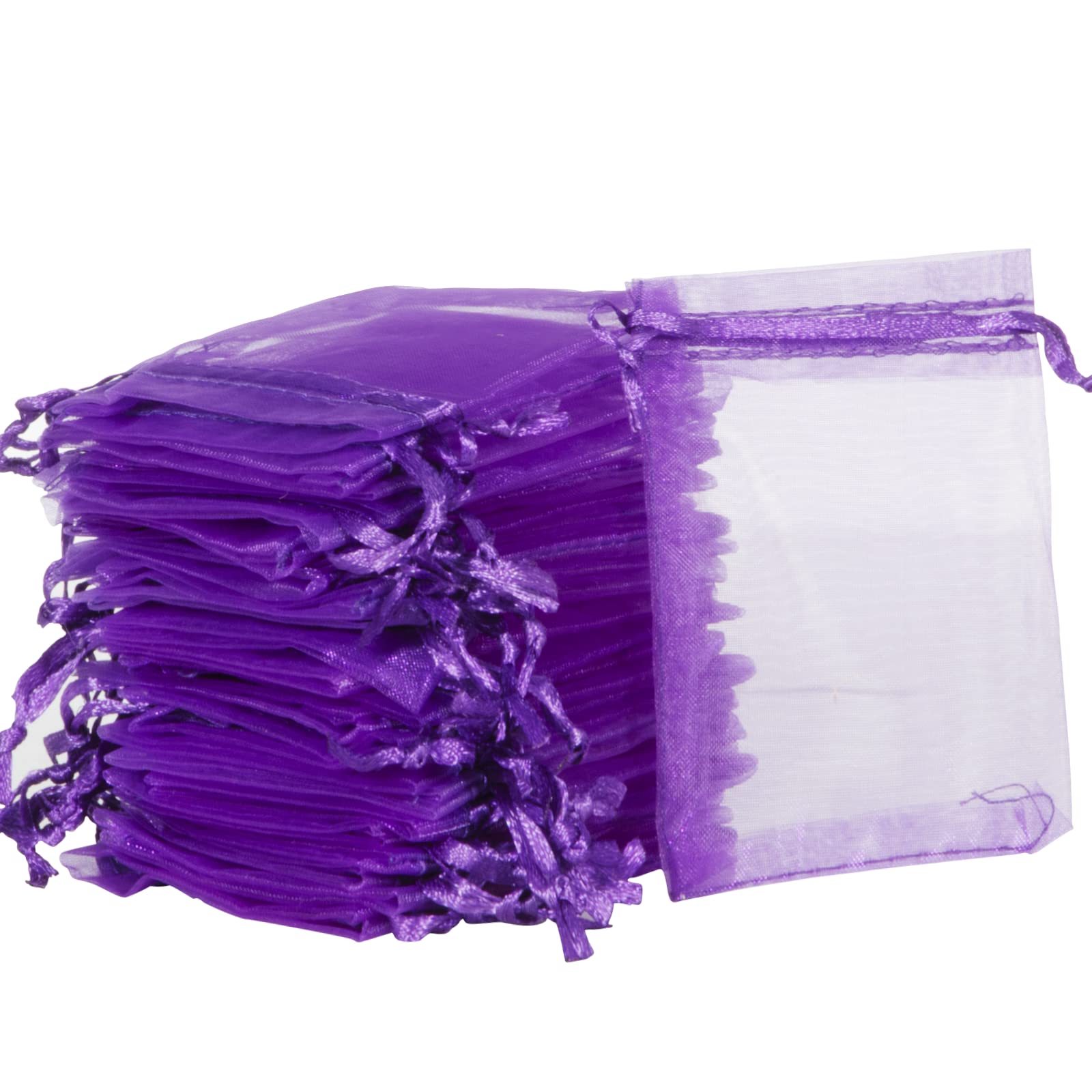 Carehabi - organzas maisiņi dāvanām un rotaslietām, violeti, 7x9 cm, 100 gab.