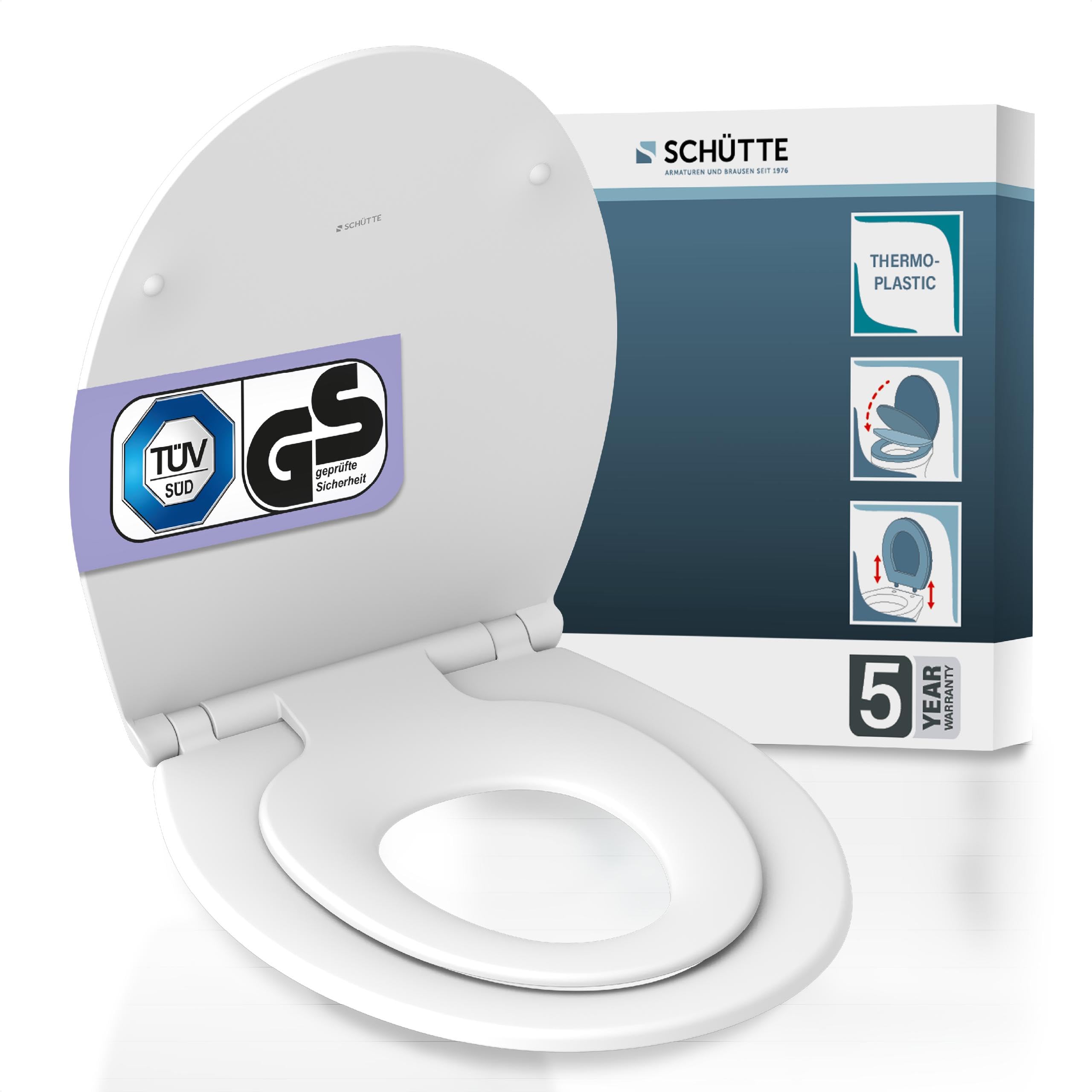 Schütte 83940-A - WC sēdeklis ar integrētu bērnu sēdekli un mīkstās aizvēršanas mehānismu