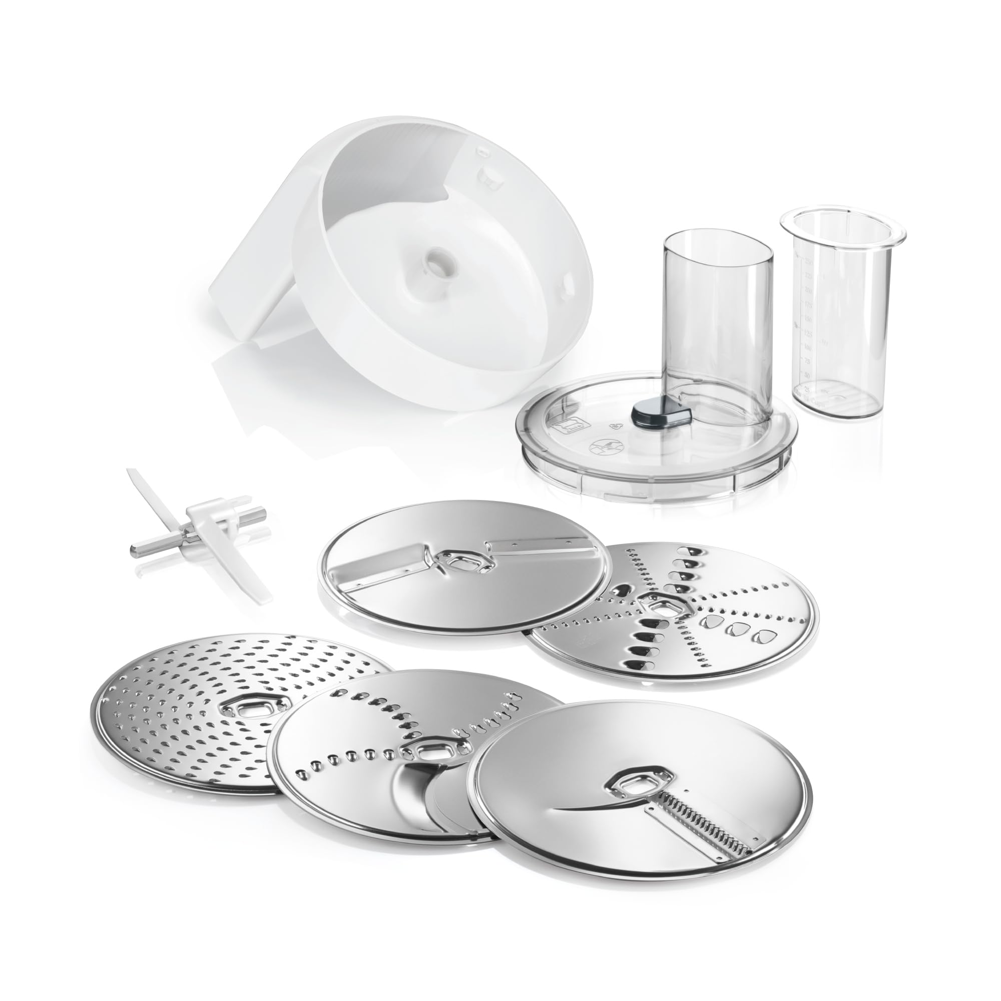 Bosch MUZ5VL1 VeggieLove - komplekts ar 5 dārzeņu apstrādes diskiem virtuvei, piemērots Serie 4 un Serie 2
