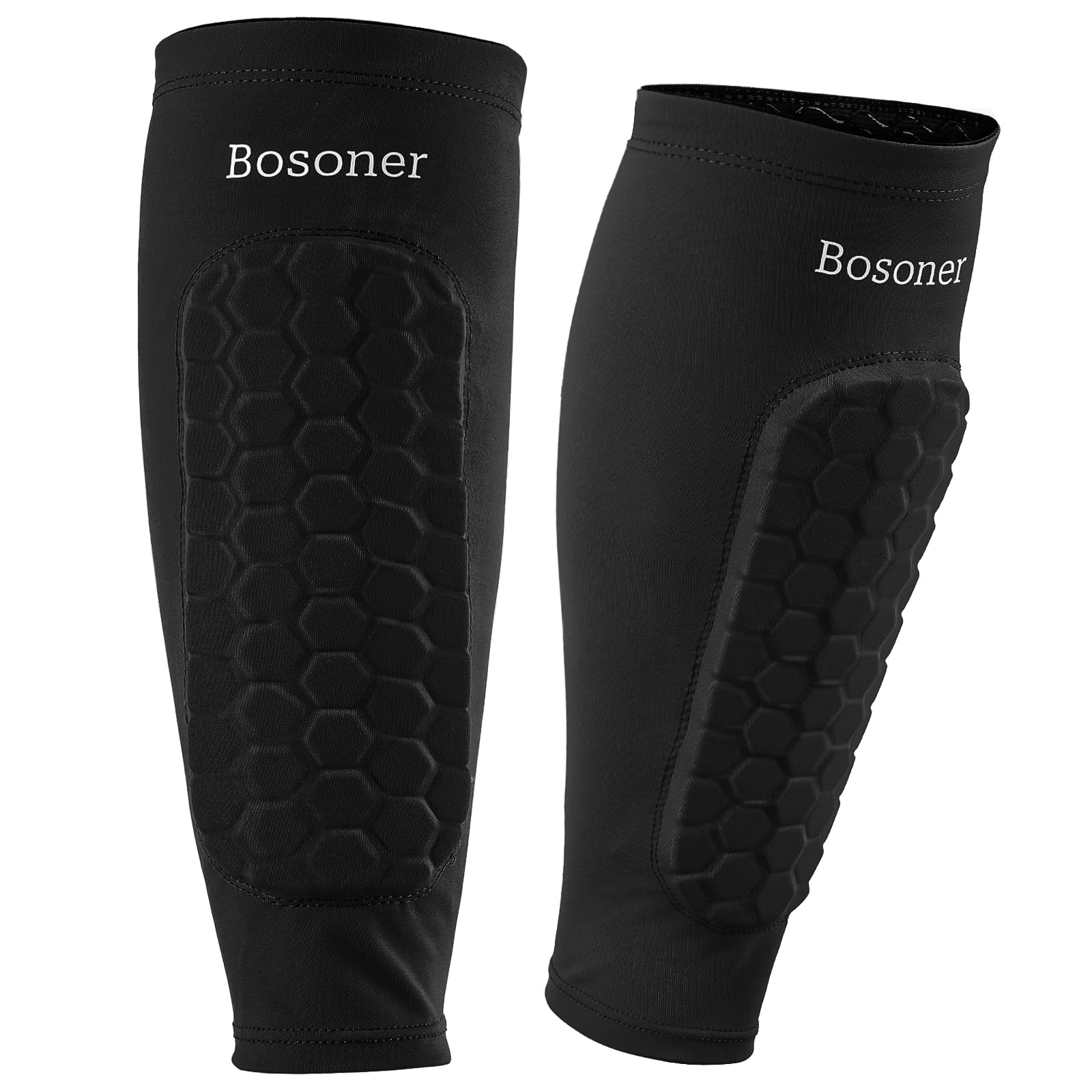 Bosoner SHIN PADS 33 - Bērnu futbola stilbiņu aizsargs ar elpojošu sieta struktūru, S izmērs
