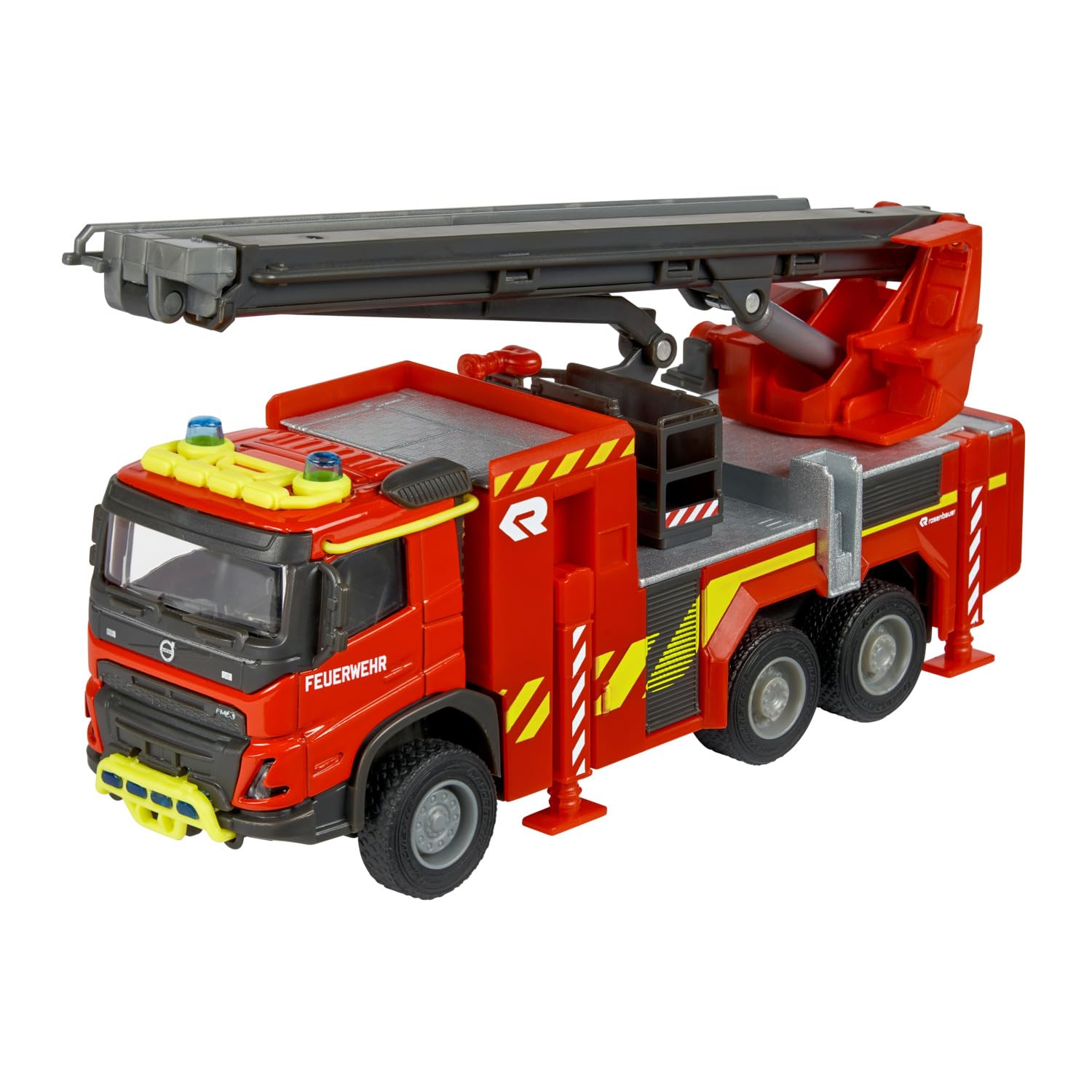 Majorette Volvo FMX 8503713001 - Ugunsdzēsēju kravas automašīna ar teleskopisko kāpnēm, 19 cm