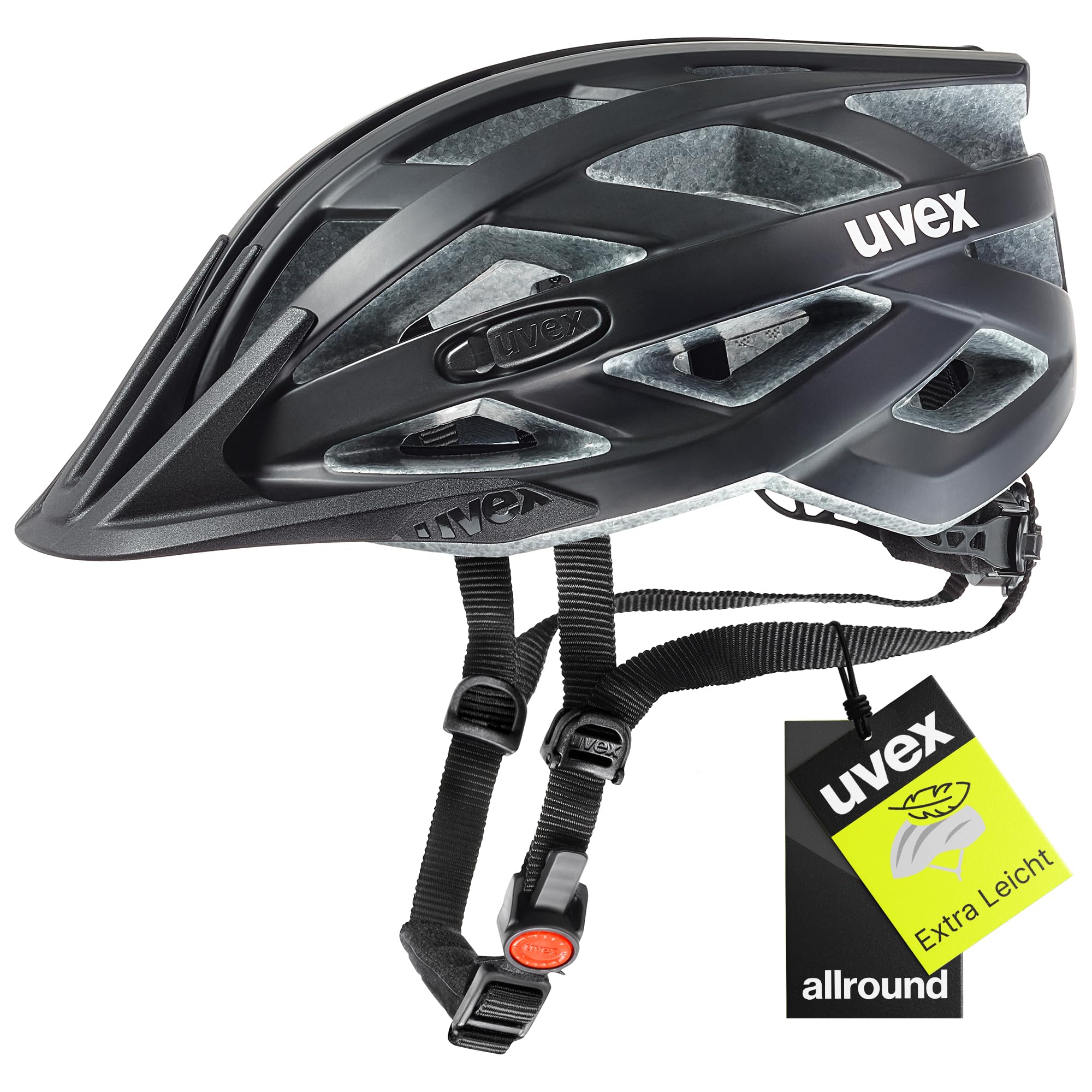 Uvex i-vo cc S413423 - Velosipēda ķivere pieaugušajiem, melnā matētā krāsā, 56–60 cm