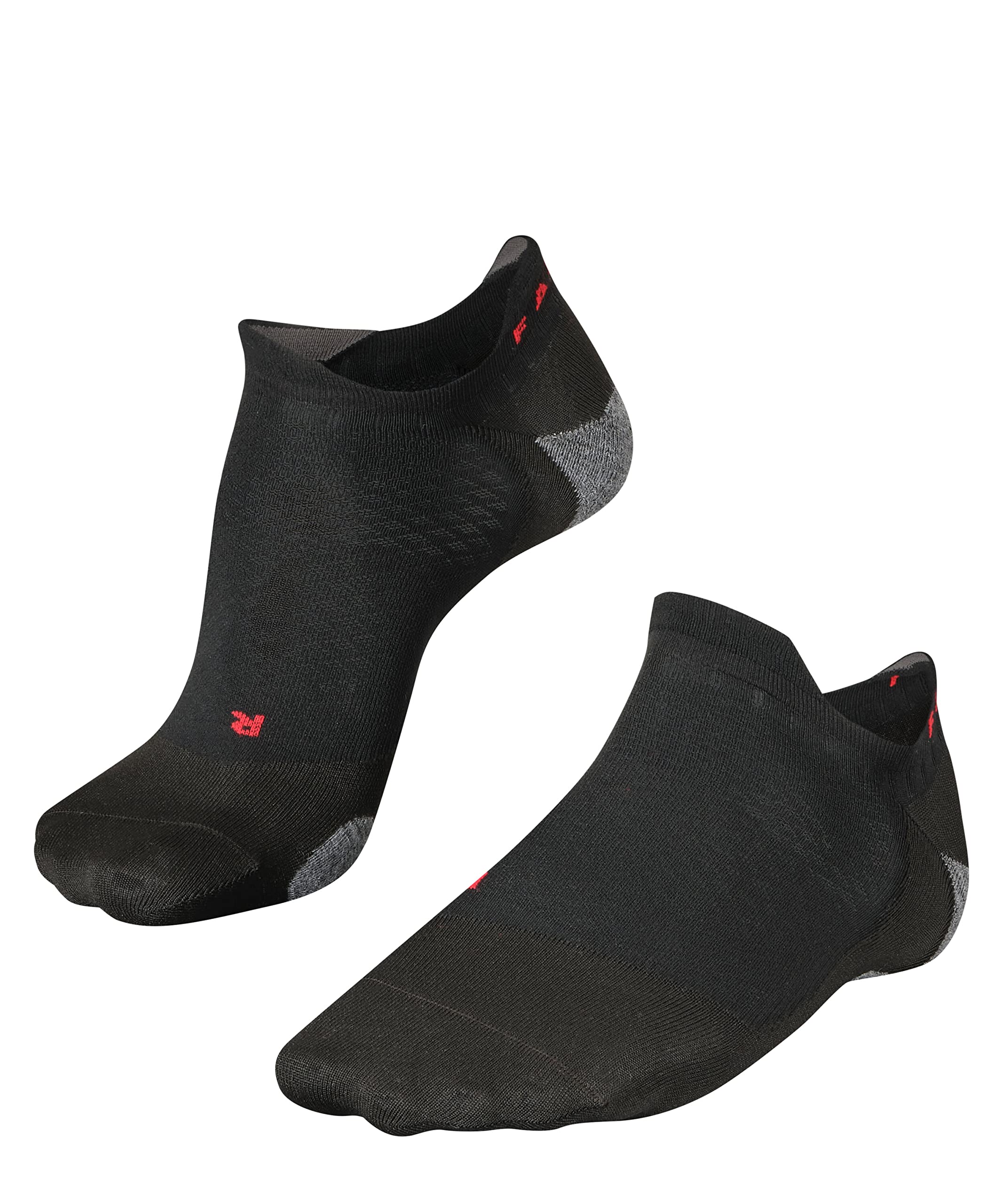 Falke RU5 Race Invisible W - skriešanas zeķes vīriešiem ar vieglu polsterējumu, melnas