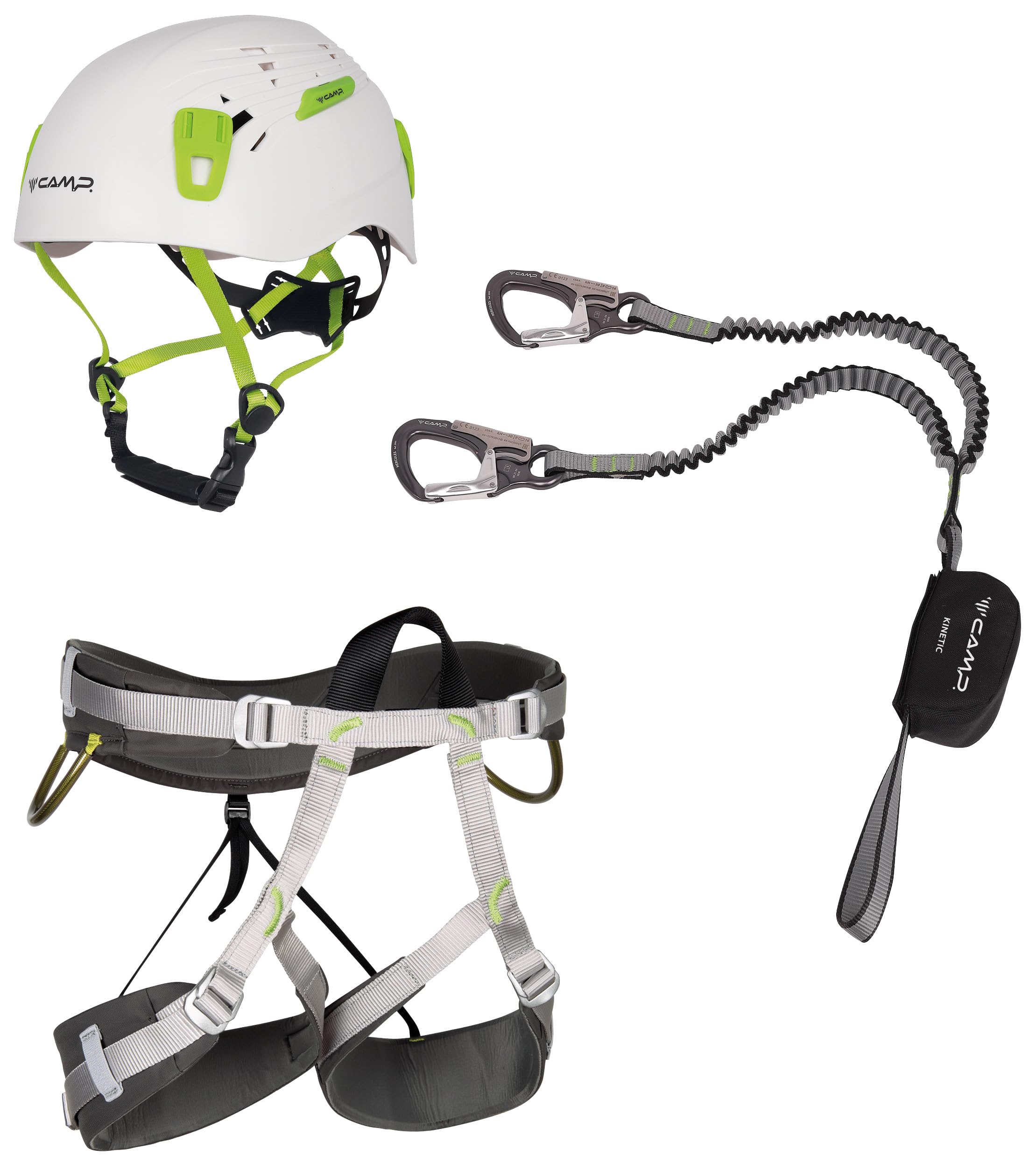 C.A.M.P. via ferrata 3586-S - Komplekts Kinetic Rewind ar jostu un ķiveri, izmērs S