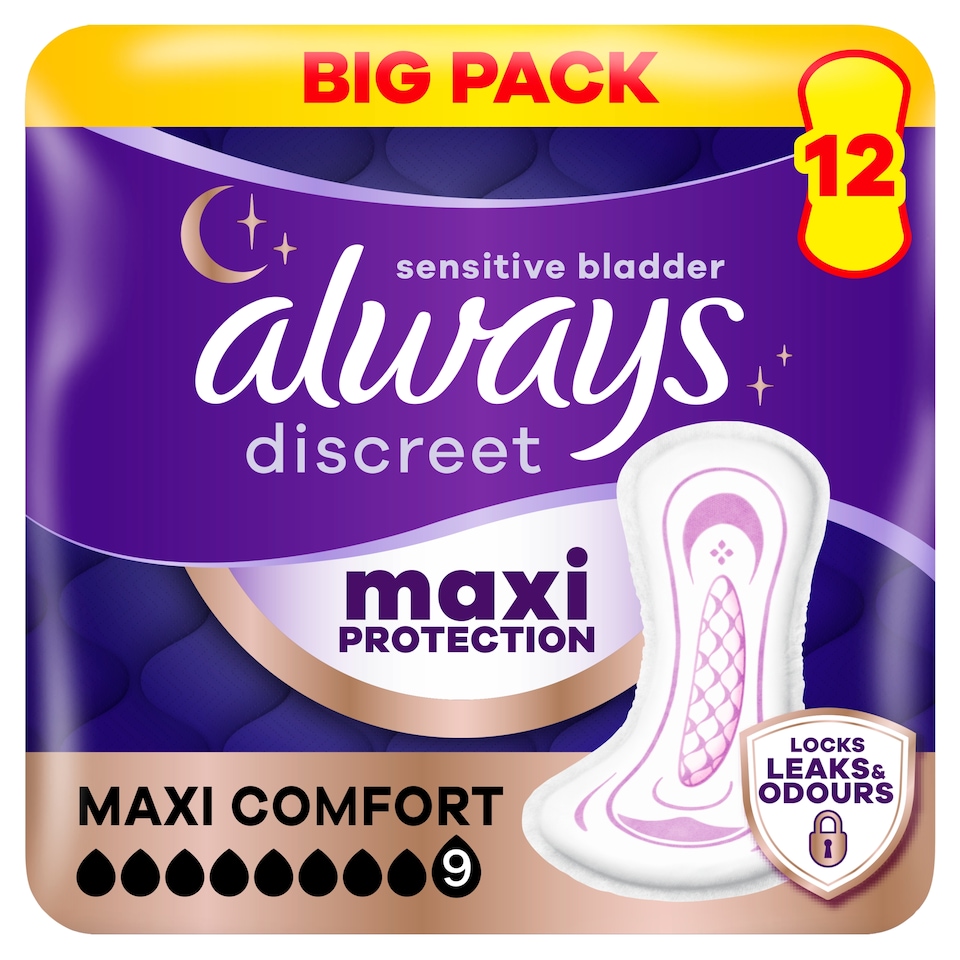 Always Discreet Maxi Comfort - inkontinences ieliktnīši, 12 gab.