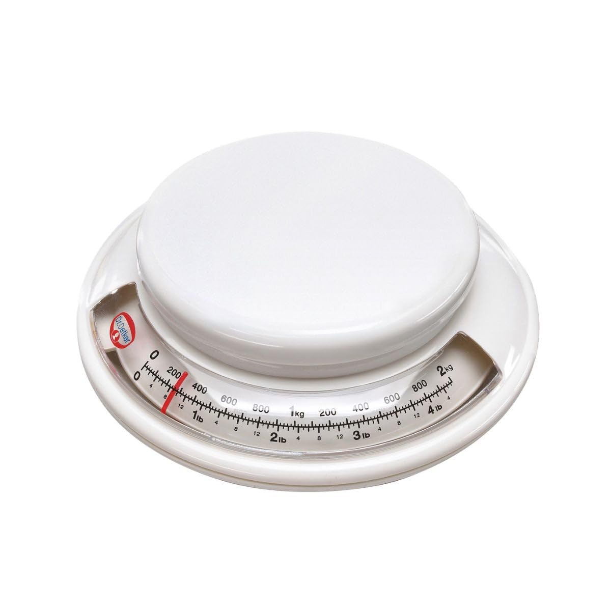 Dr. Oetker 1531 - Analogā virtuves svari ar papildsvēršanas funkciju, 17 cm, balti