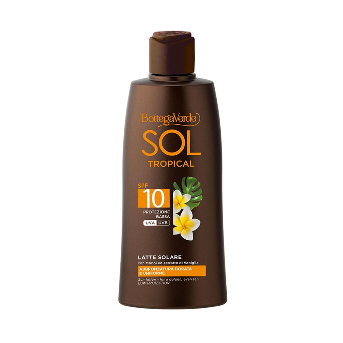 Bottega Verde SOL Tropical - ķermeņa piens ar zemu aizsardzību un vaniļas ekstraktu , SPF10, 200 ml