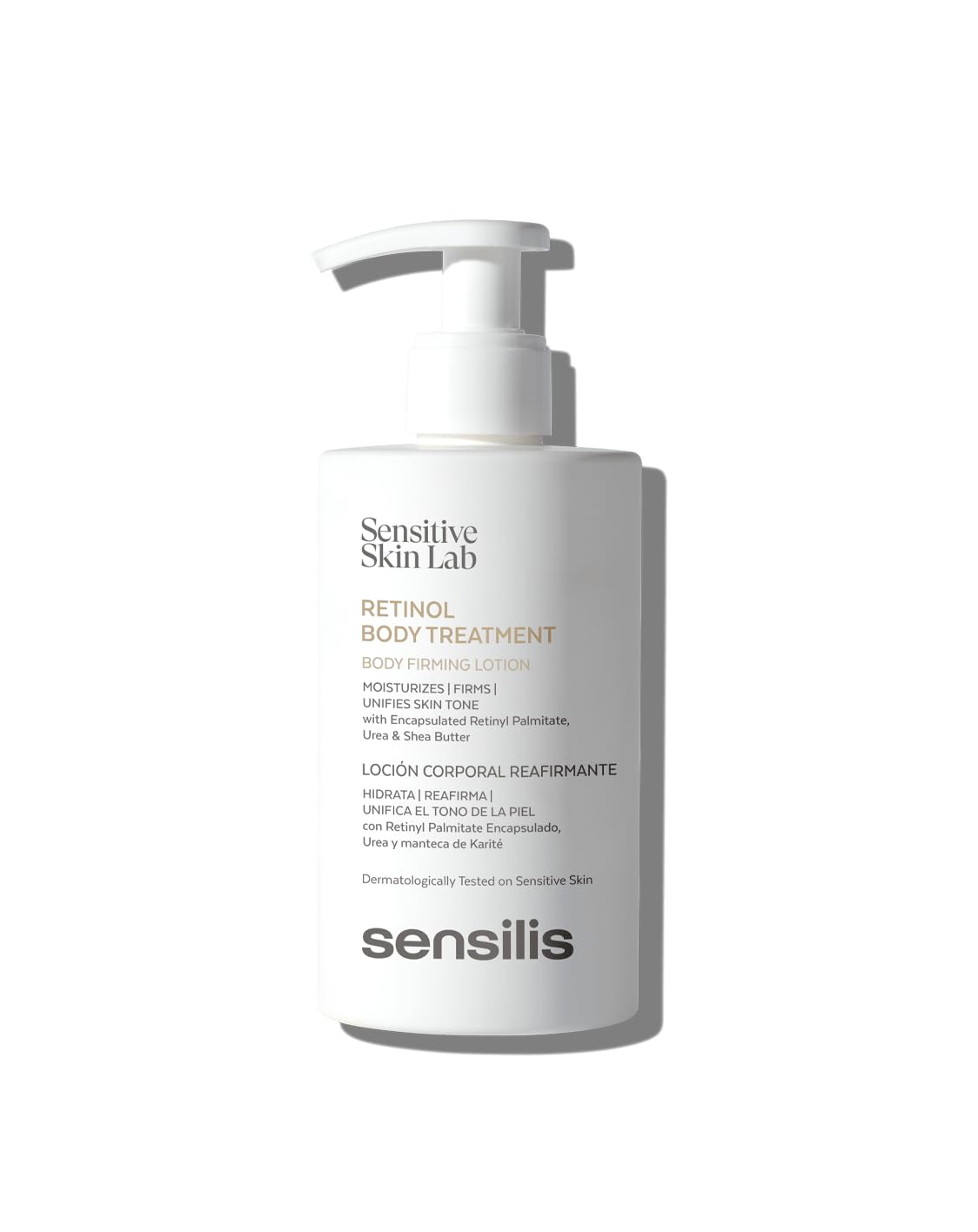 Sensilis - retinola ķermeņa losjons ar šī sviestu, ādas stingrumam, 200 ml