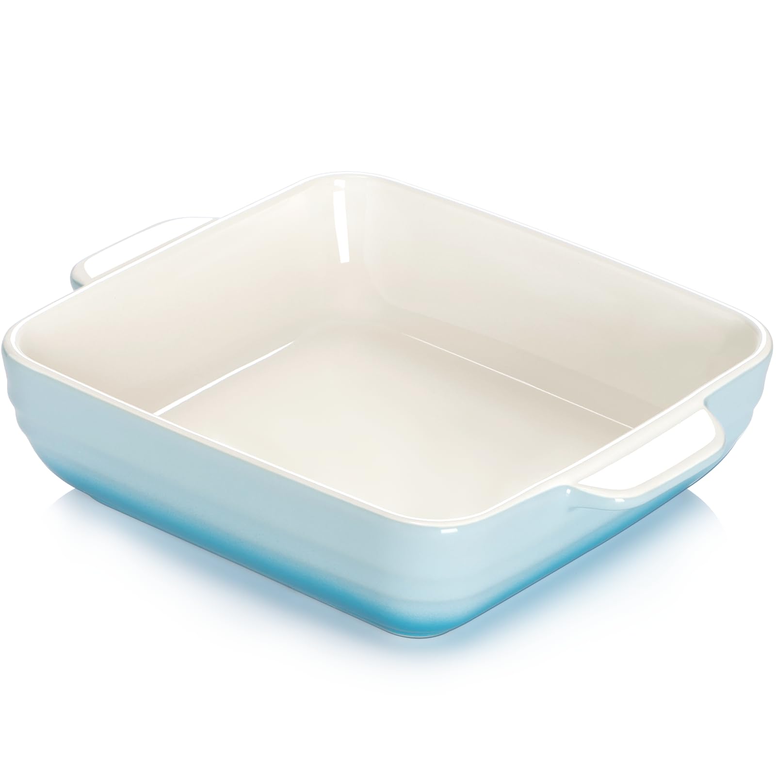NUTRIUPS - kvadrātveida keramikas cepamforma ar rokturiem, 20,3 cm, 1,5 l