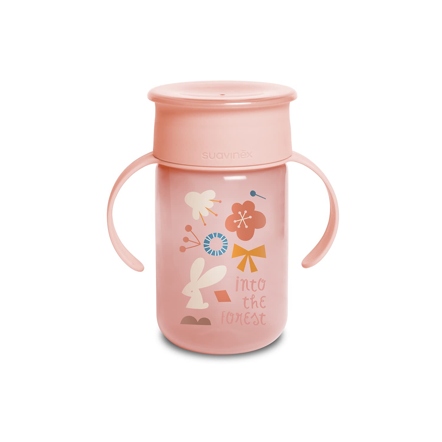 Suavinex 401196 - Mācību krūzīte ar rokturiem un pretpilēšanas sistēmu, no 12 mēnešiem, 340 ml