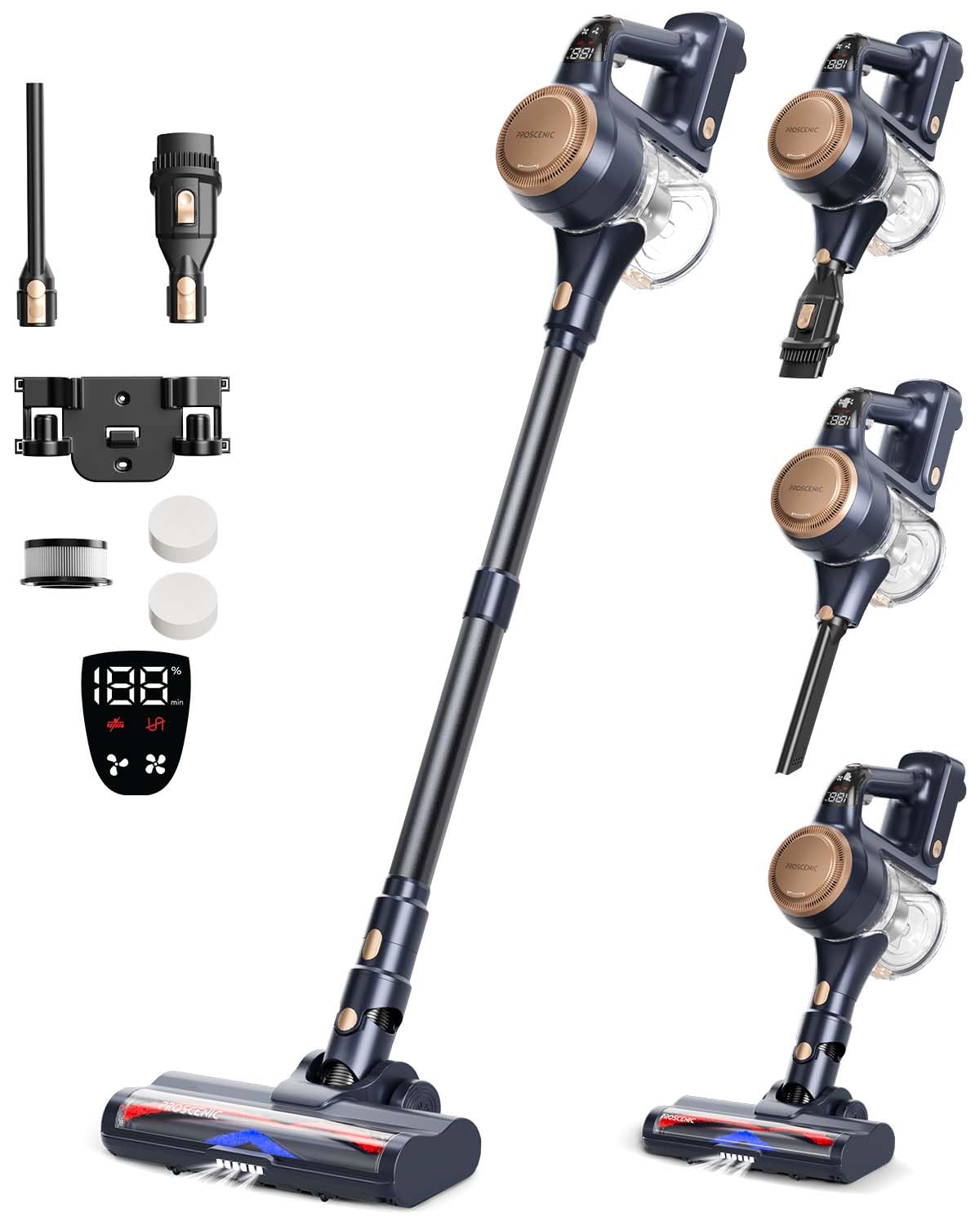 Proscenic P11 Lite - bezvadu putekļsūcējs, 40kPa