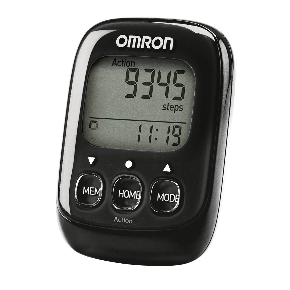 Omron HJ-325-EBK - pedometrs ar 3D sensoru, melns