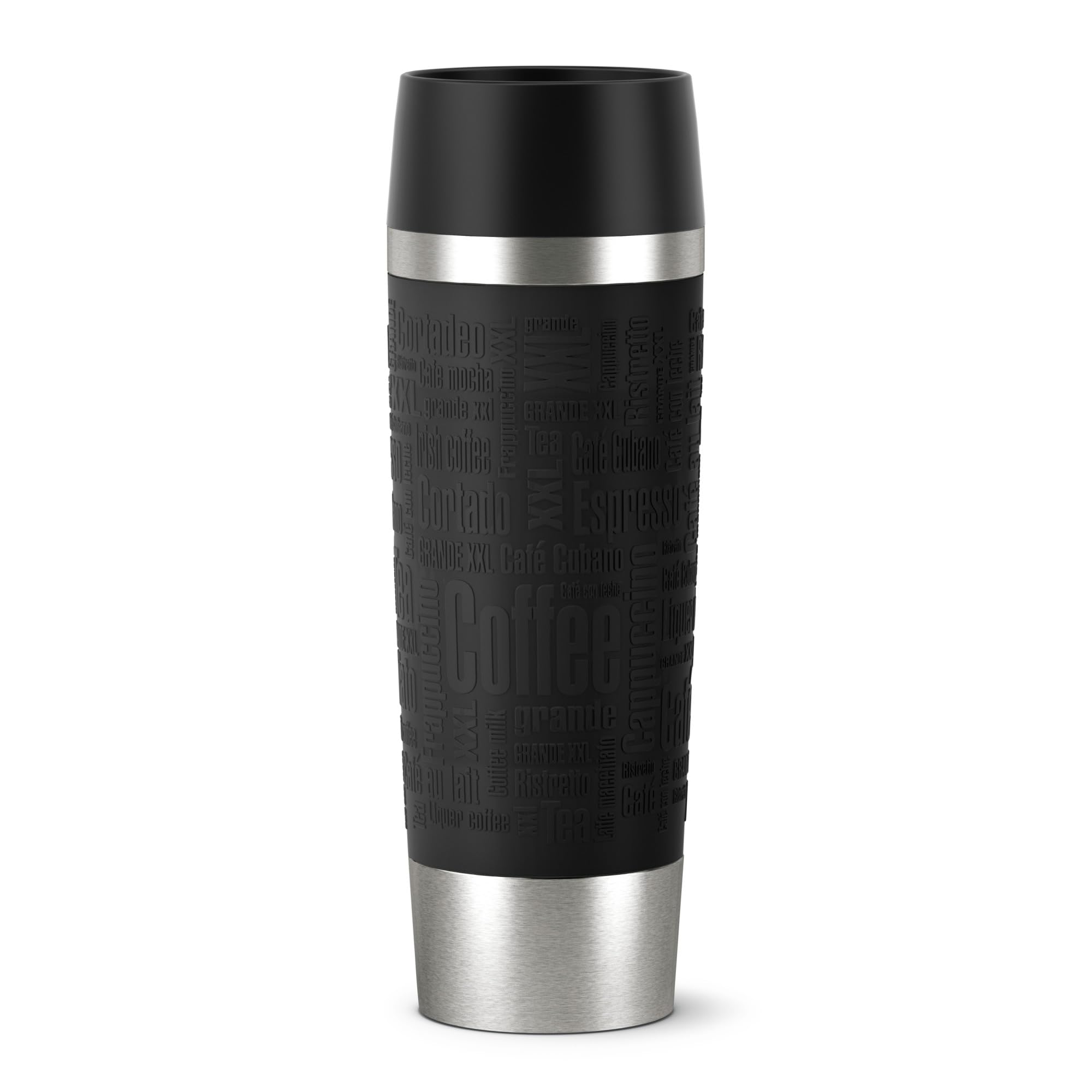 Emsa Grande 515615 - Ceļojumu krūze ar vakuuma izolāciju un soft-touch silikona apvalku, 500 ml