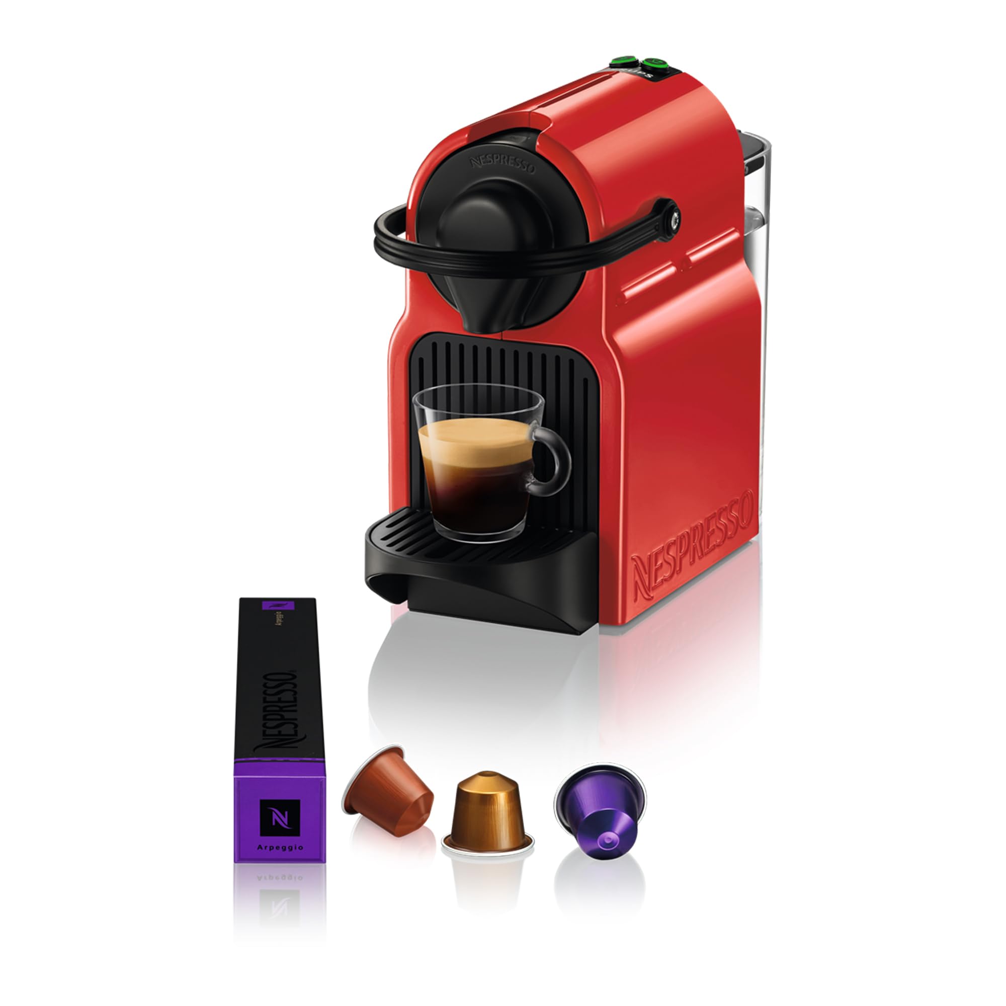 Krups Nespresso Inissia YY5506FD - Espresso kafijas automāts ar kapsulām, 1260W, sarkans