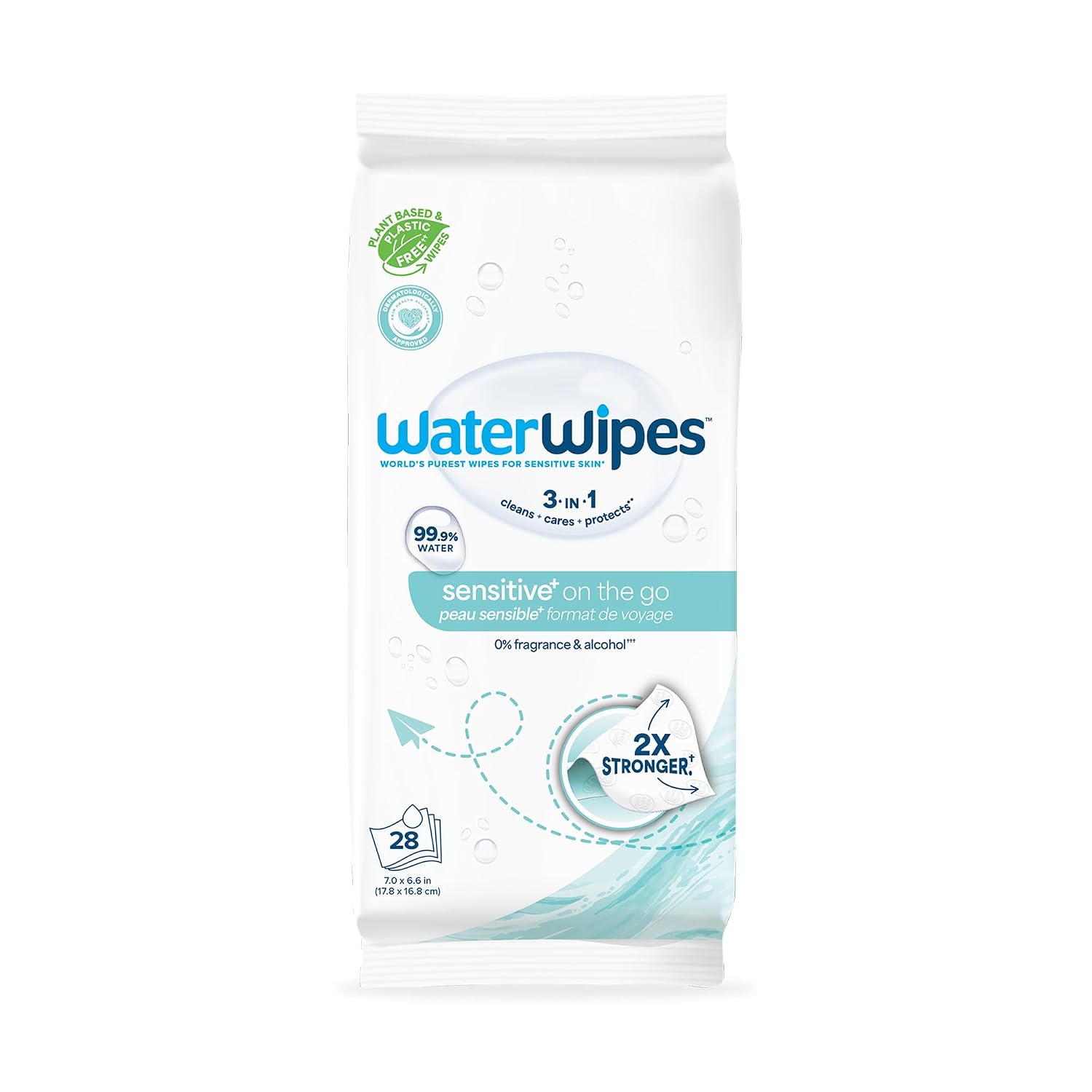 WaterWipes - mitrās salvetes jutīgai ādai, 99,9% ūdens, 1 iepak., 28 gab.