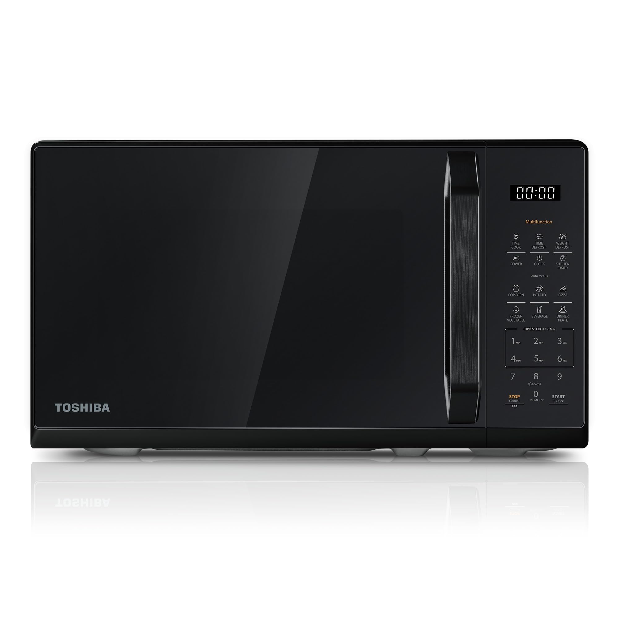 Toshiba MW3-EM20PE(BM) - digitālā mikroviļņu krāsns ar spoguļdurvīm, 20 l, 800 w, melna