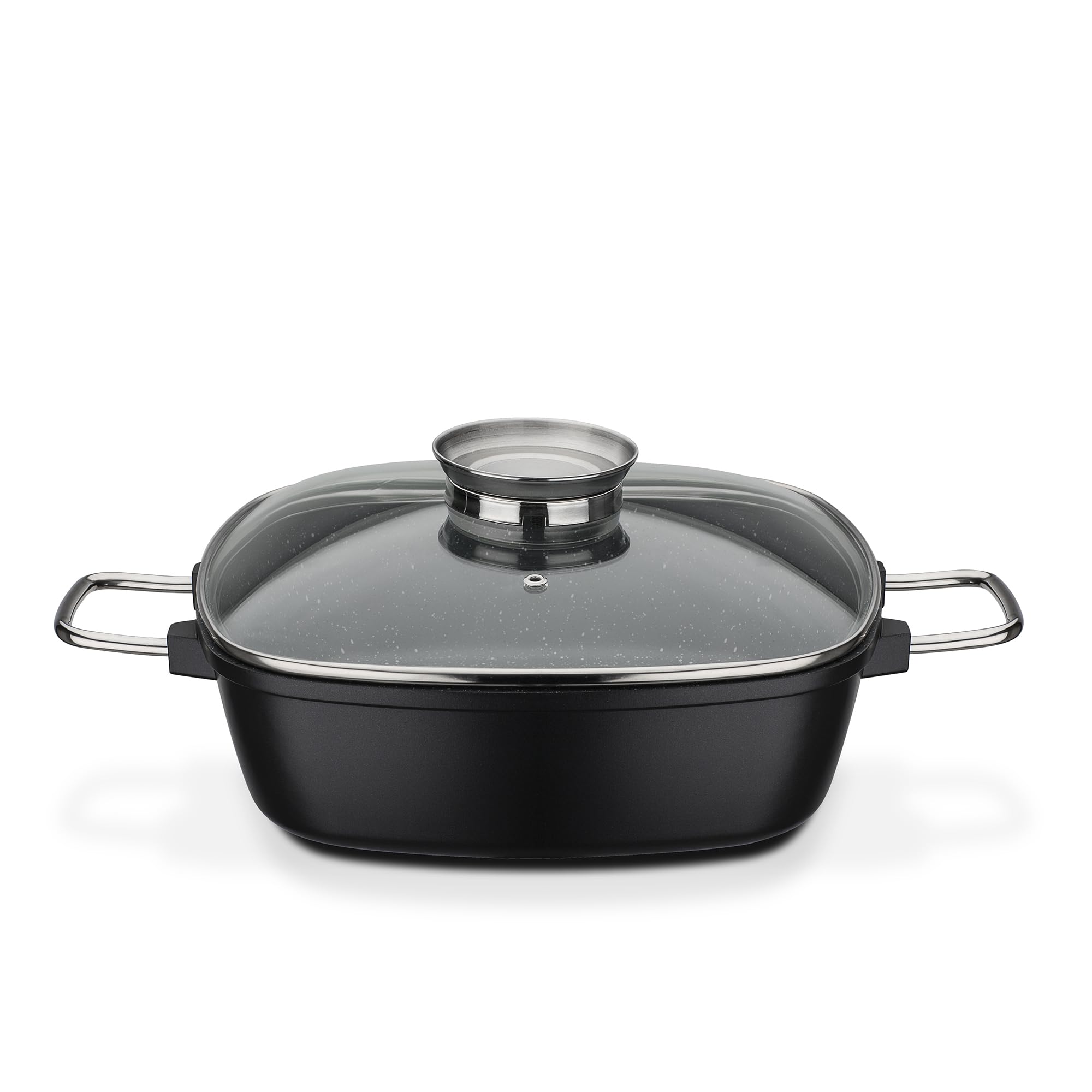 GSW 414579 Gourmet Granit kvadrātveida cepešpanna ar vāku 28x28 cm