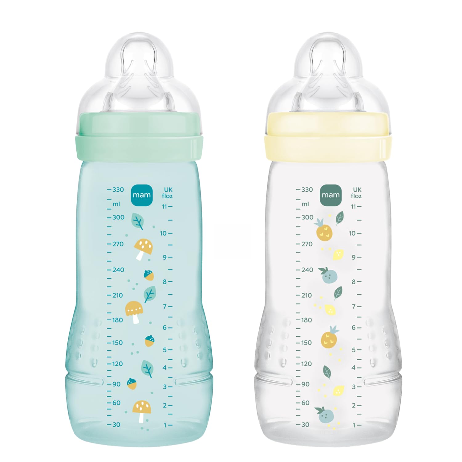 MAM Easy Active - bērnu pudelīte ar silikona knupīti, 330 ml , 6+ mēneši, 2 gab.