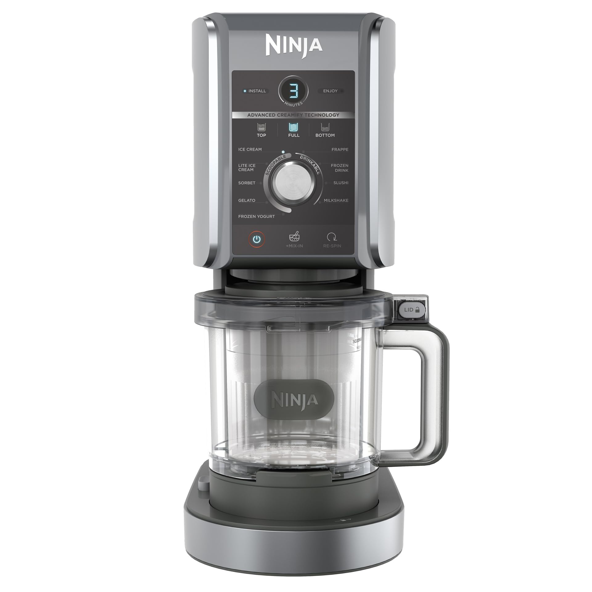 Ninja CREAMi Deluxe NC501EU - saldējuma un saldētu dzērienu automāts, 709 ml,
