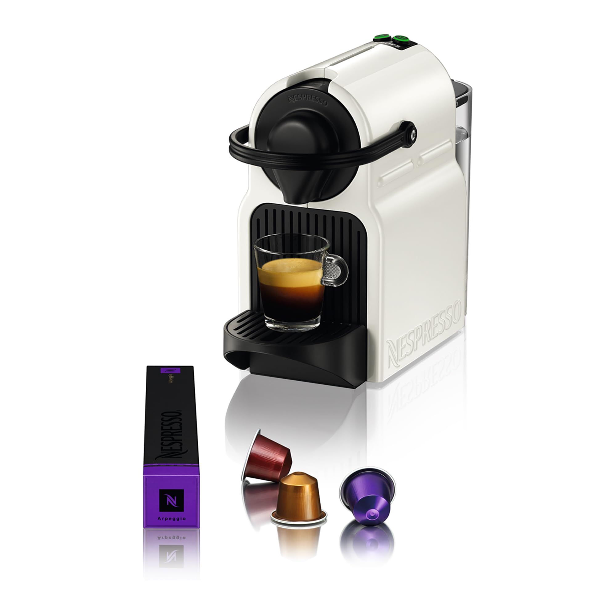 Nespresso Krups Inissia XN1001 - Kapsulu kafijas automāts, baltā krāsā, 1260W