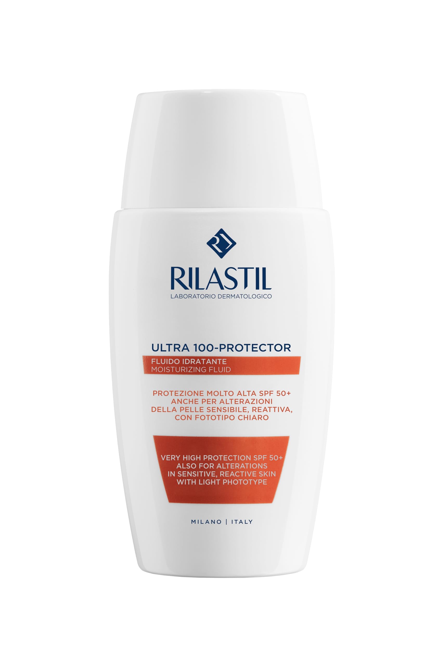Rilastil fluid 100 - mitrinoša un aizsargājoša emulsija, ar SPF 50, jutīgai ādai, 50 ml