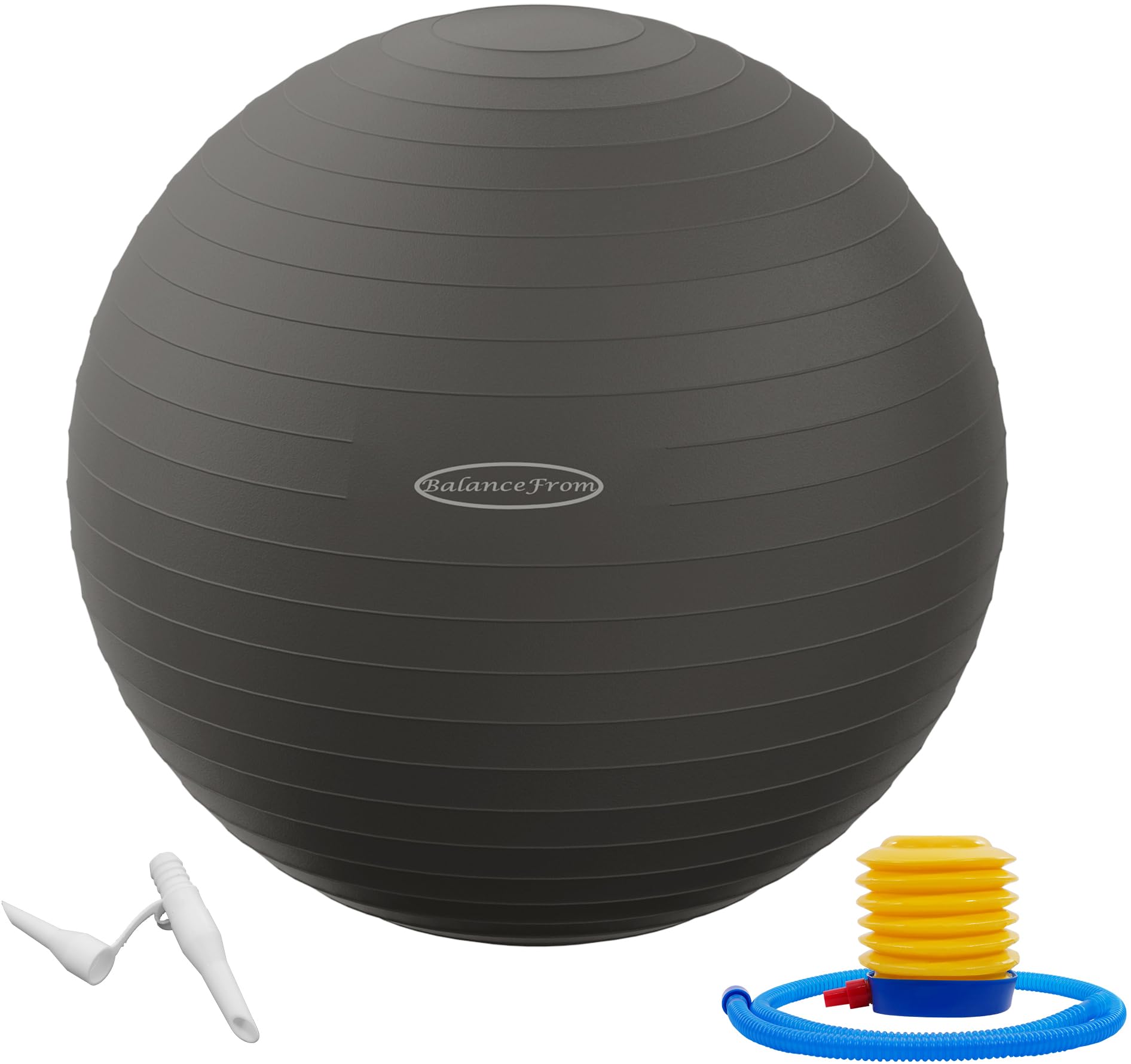 Fitvids BFEB-75GY - vingrošanas bumba ar pretslīdes virsmu un pumpi, 68–75 cm, XL
