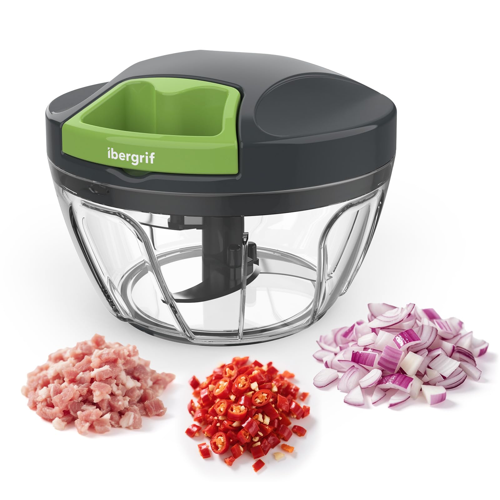 Ibergrif M501 - Manuālais daudzfunkcionālais smalcinātājs ar auklu 500 ml