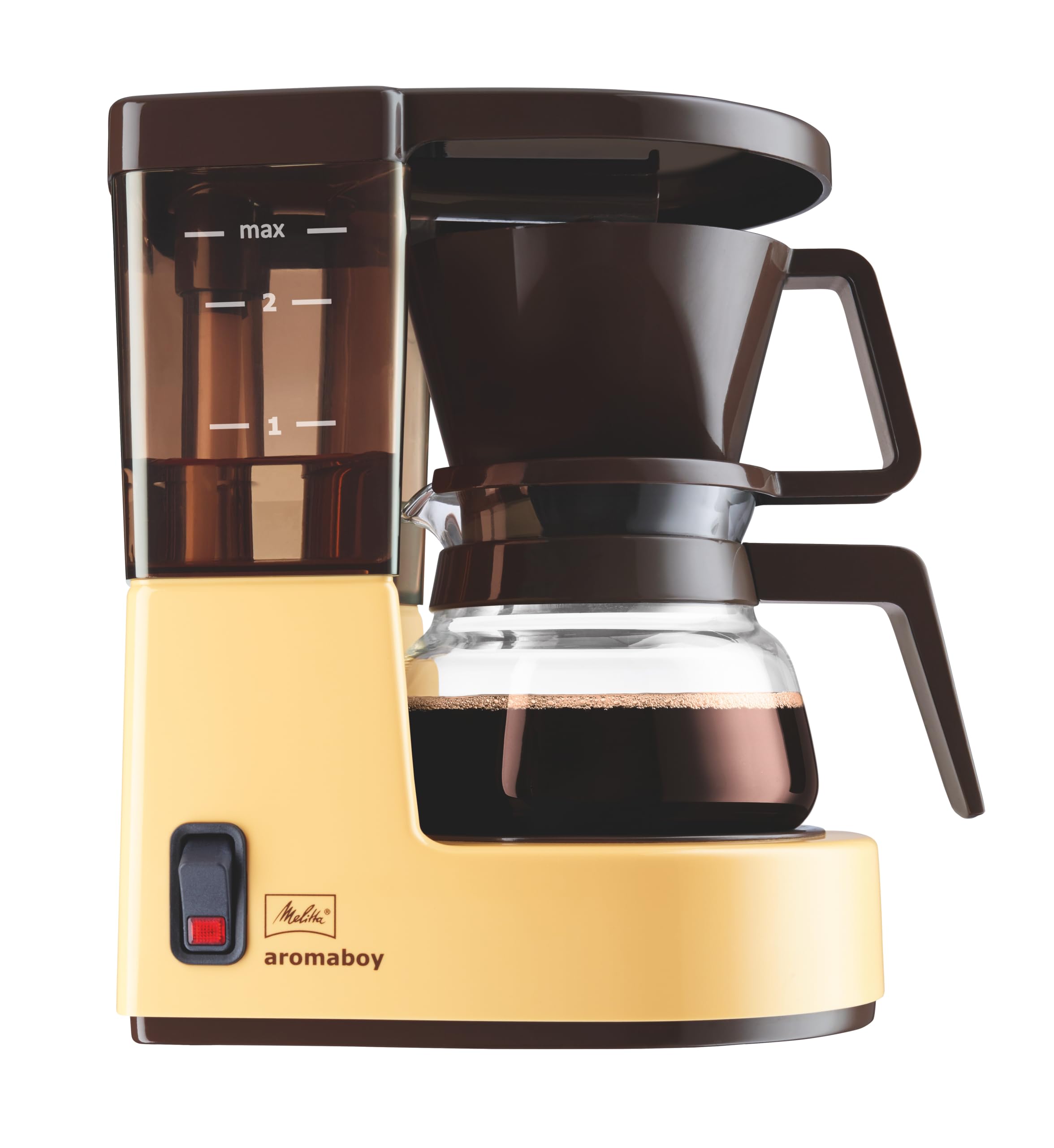 Melitta Aromaboy 1015-03 - Pilienu kafijas automāts ar stikla krūzi retro dizainā, 500W